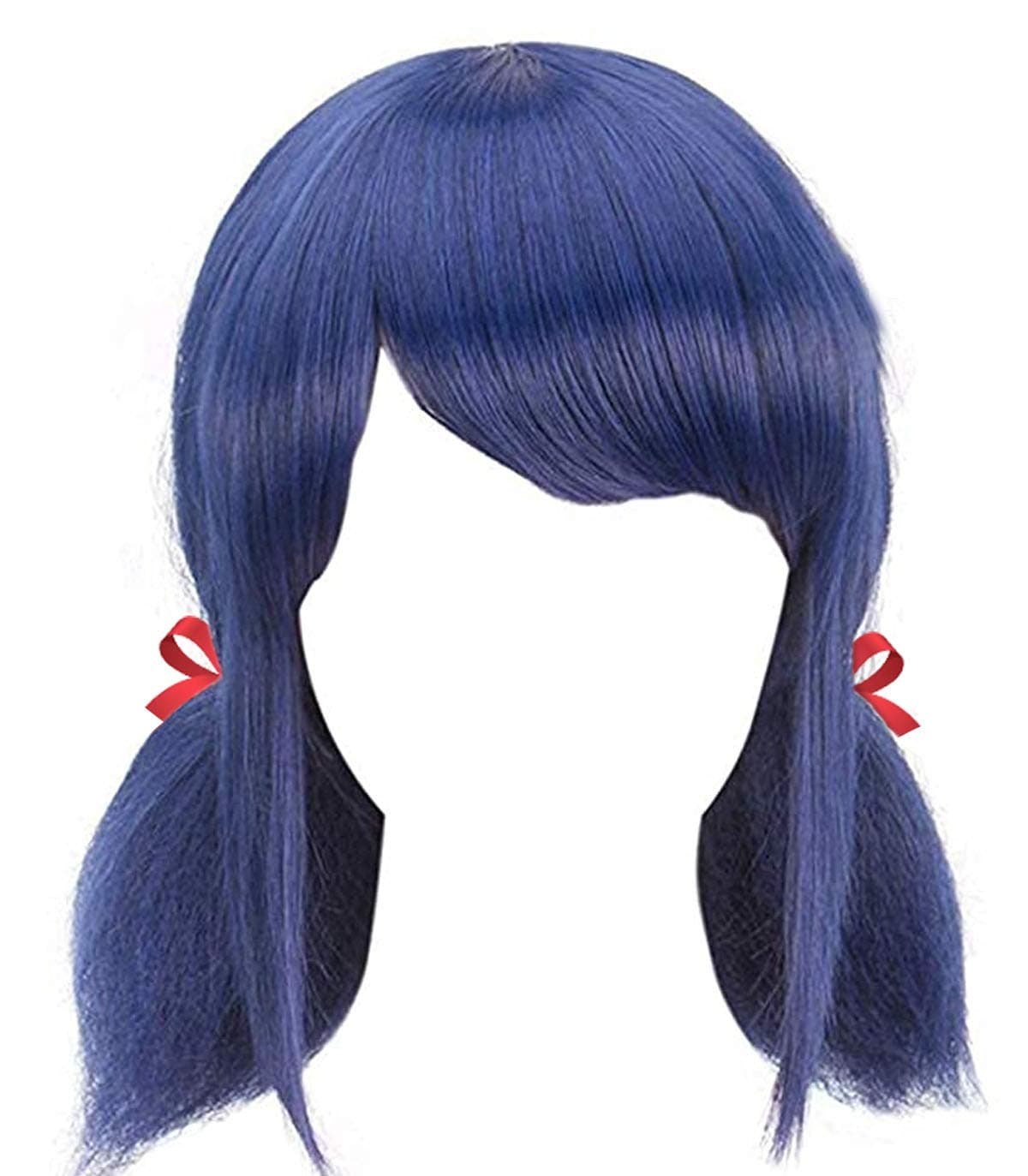 Cosplay Wig for Girls Costume Dress Up Christmas Halloween Blue Hair with Tails Gifts