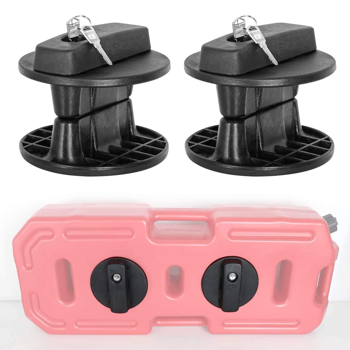 SXMA Pack Mount for 20L/5 Gallon Gasoline Pack Gas Container Mounting Bracket Kit Fuel Can Lock,(2pcs)