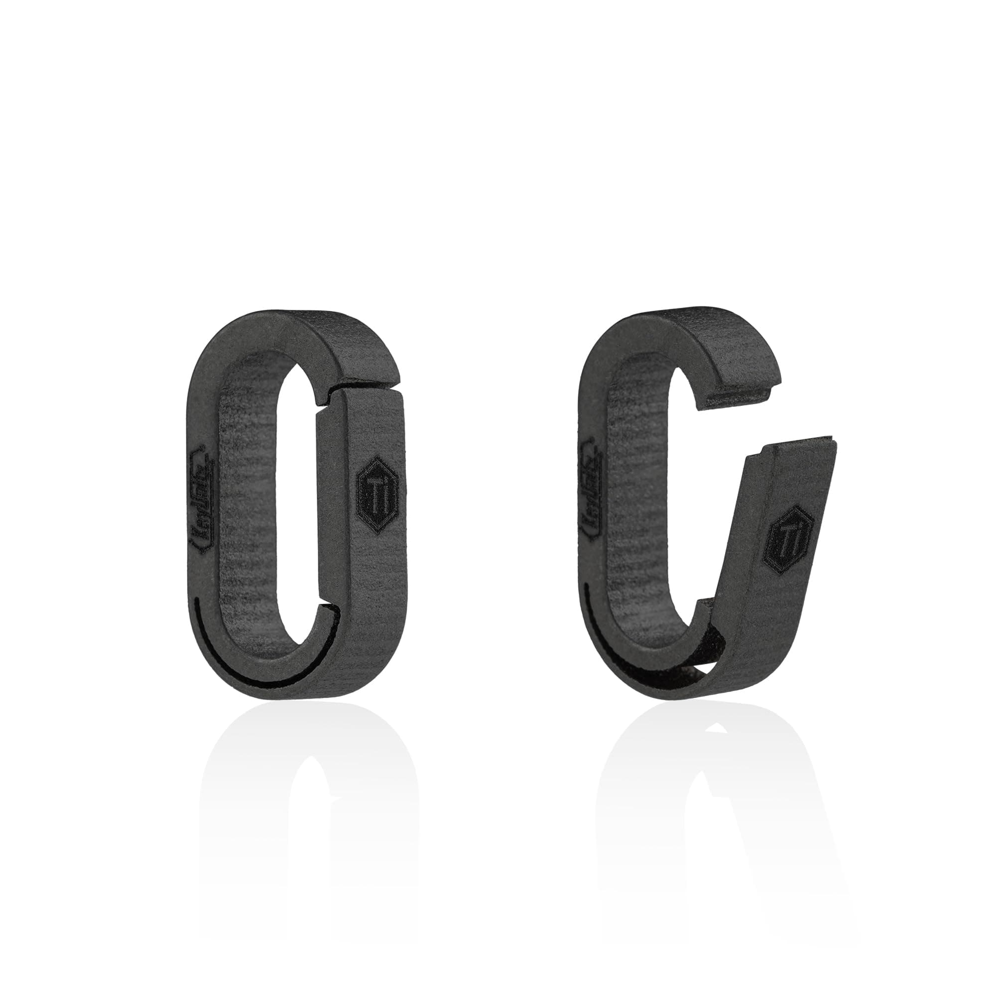 KA29BK Mini Split Key Ring Quick Release Key Organizer, Titanium Carabiner Keychain Liner for Connecting Home Car Keys