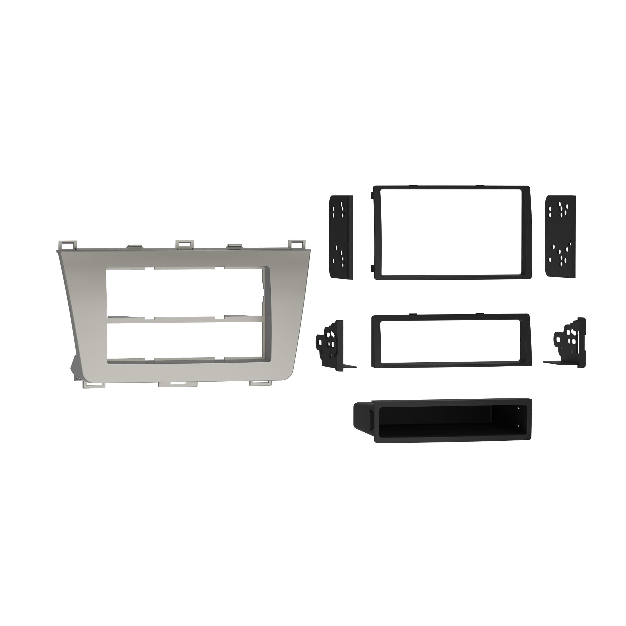 Electronics 99-7511S Single DIN or Double DIN Radio Installation Dash Kit Fits 2009-2013 Mazda 6 (Silver)
