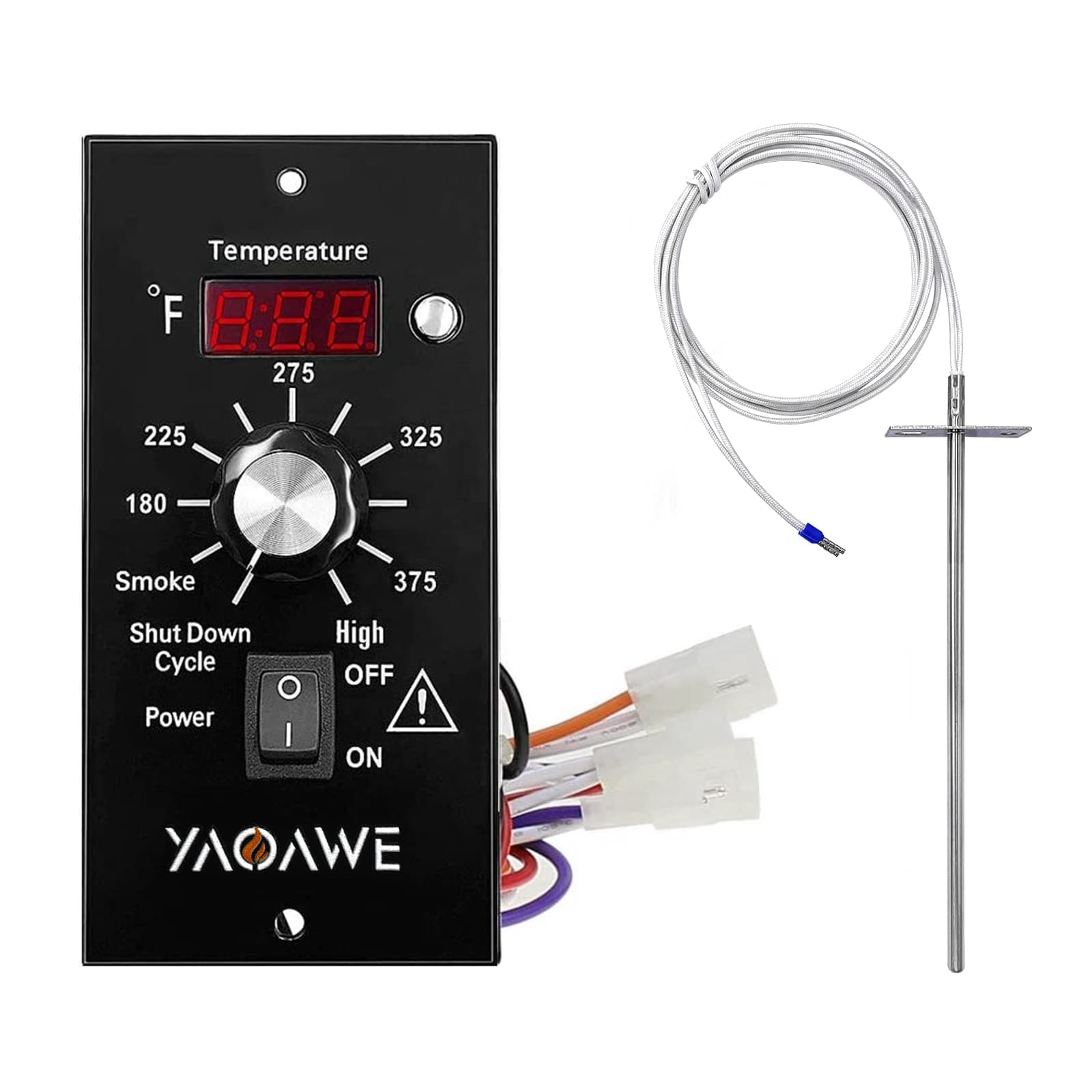 Digital Thermostat Kit Replacement Parts, Compatible with Traeger Pellet Grills, Digital Thermometer Pro Controller, with 7" Temperature Sensor