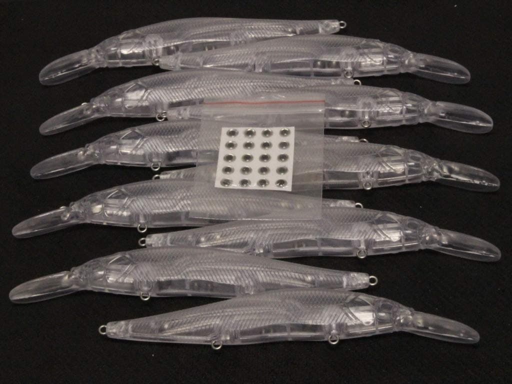 wLure 10 Blank Unpainted Minnow Crankbait Topwater Lipless Jerkbait Fishing Lures V3