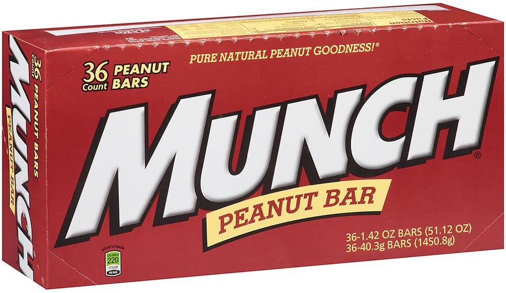 Munch Peanut Bar, 1.42 oz Bars (Pack of 72)