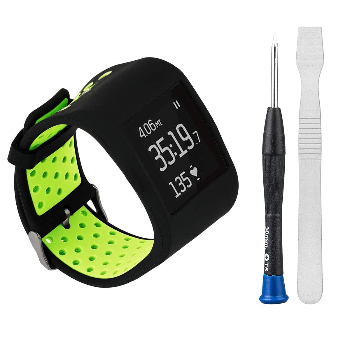 Compatiable with Fitbit Surge Watchband, Shyshining Double Color Silicone Rubber Band Protective Cover with Strap Sports Case Frame for Fitbit Surge Fitness Smart Watch (Black-Yellow)