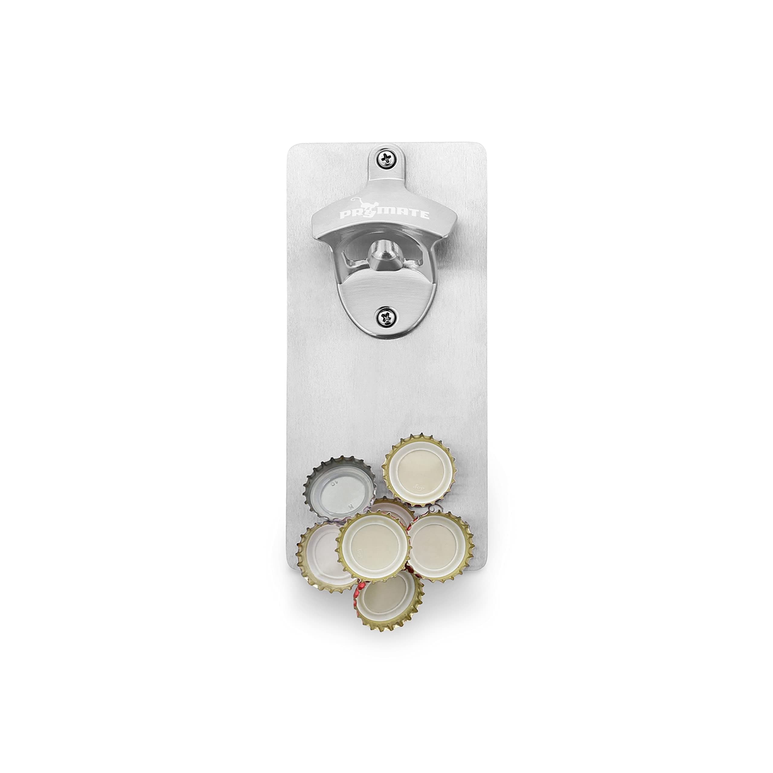 Prymate Magnetic Bottle Opener - Stainless Steel Fridge Magnet