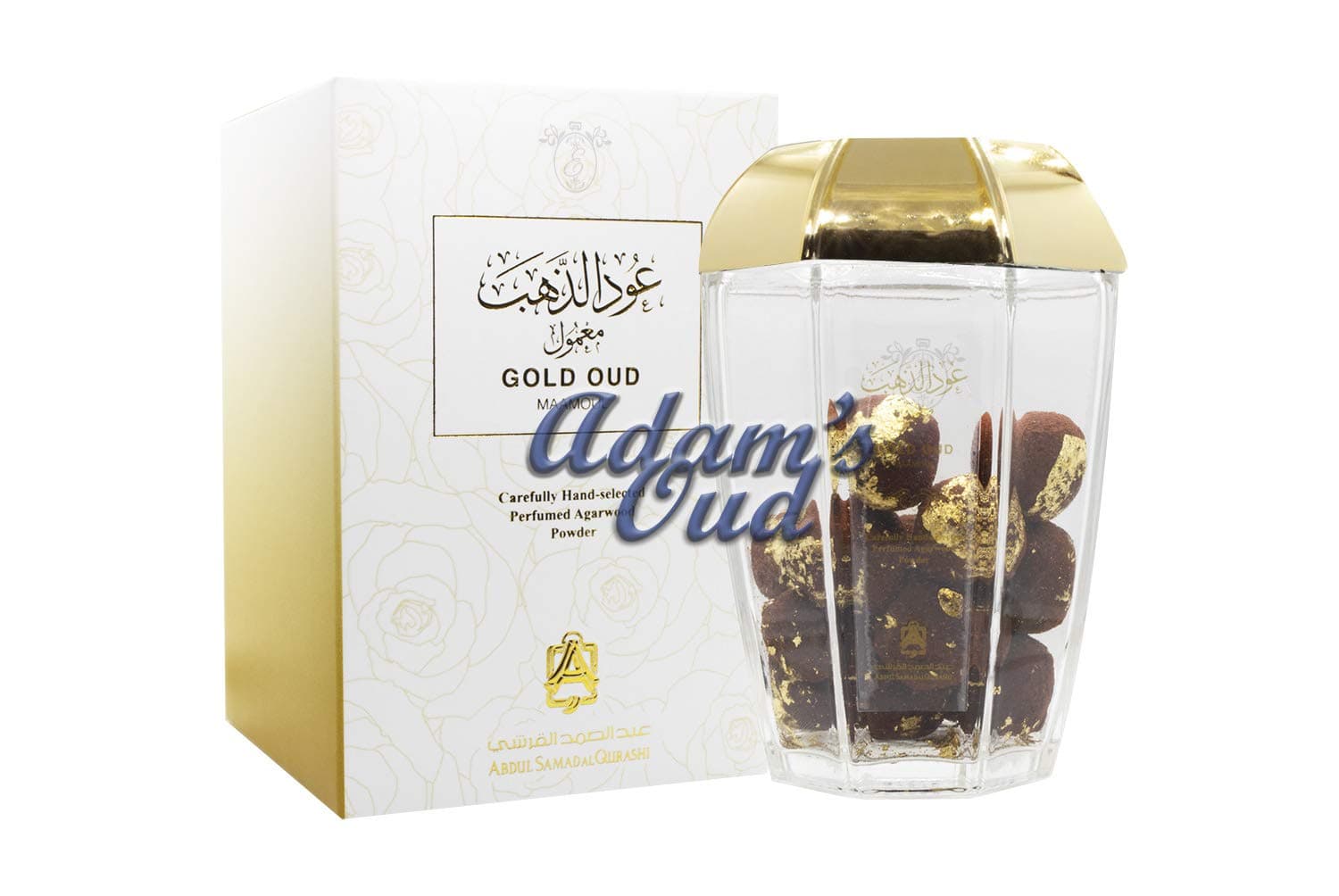 Abdul Samad al Qurashi Maamoul Gold Oud 50g Gold-Plated Incense Perfumed Bukhoor Mamool Bakhoor