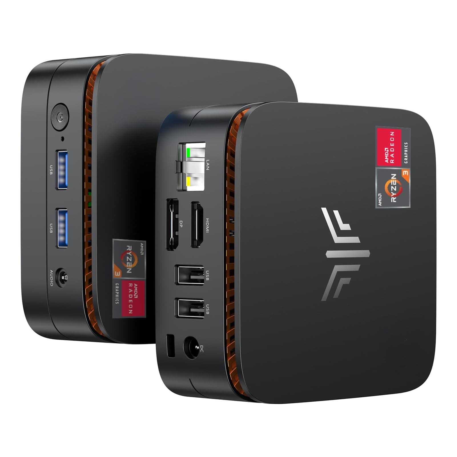 NiPoGi Essenx E1 Mini PC AMD Ryzen 3250U Windows 11 Pro (2C/4T, up to 3.5 GHz) 8GB DDR4 RAM + 256GB, 4K@60Hz dual display HDMI 2.0 + DP/Wi-Fi/BT/LAN, mini computer for office/education