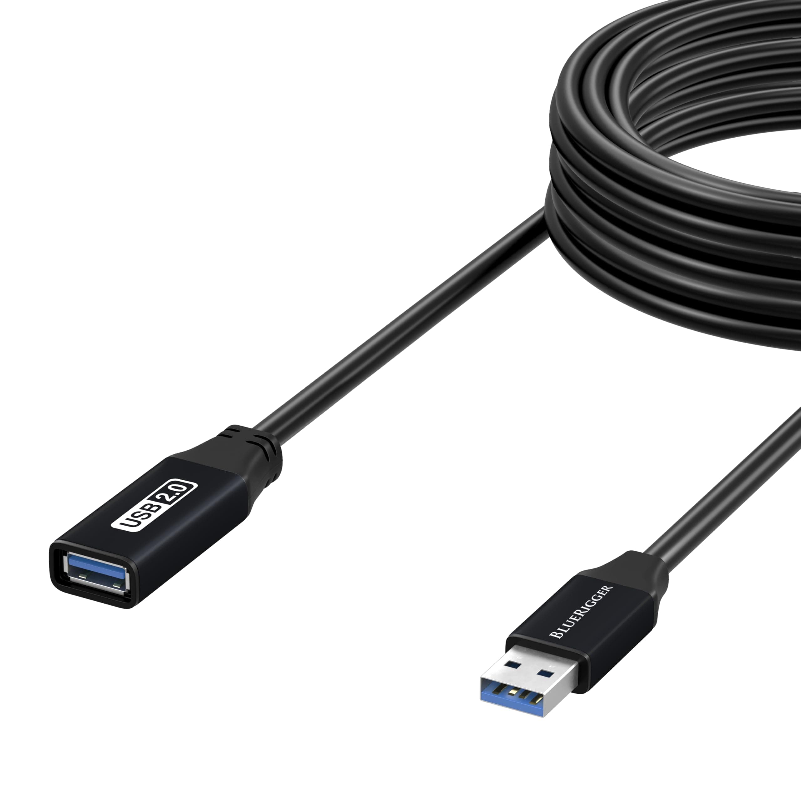 BlueRigger USB Extension Cable (10M, Long Active USB2.0 Extender, Male to Female Repeater, Data Transfer Cord)- for Game Consoles, Printer, Camera, Keyboard, Hard Drives