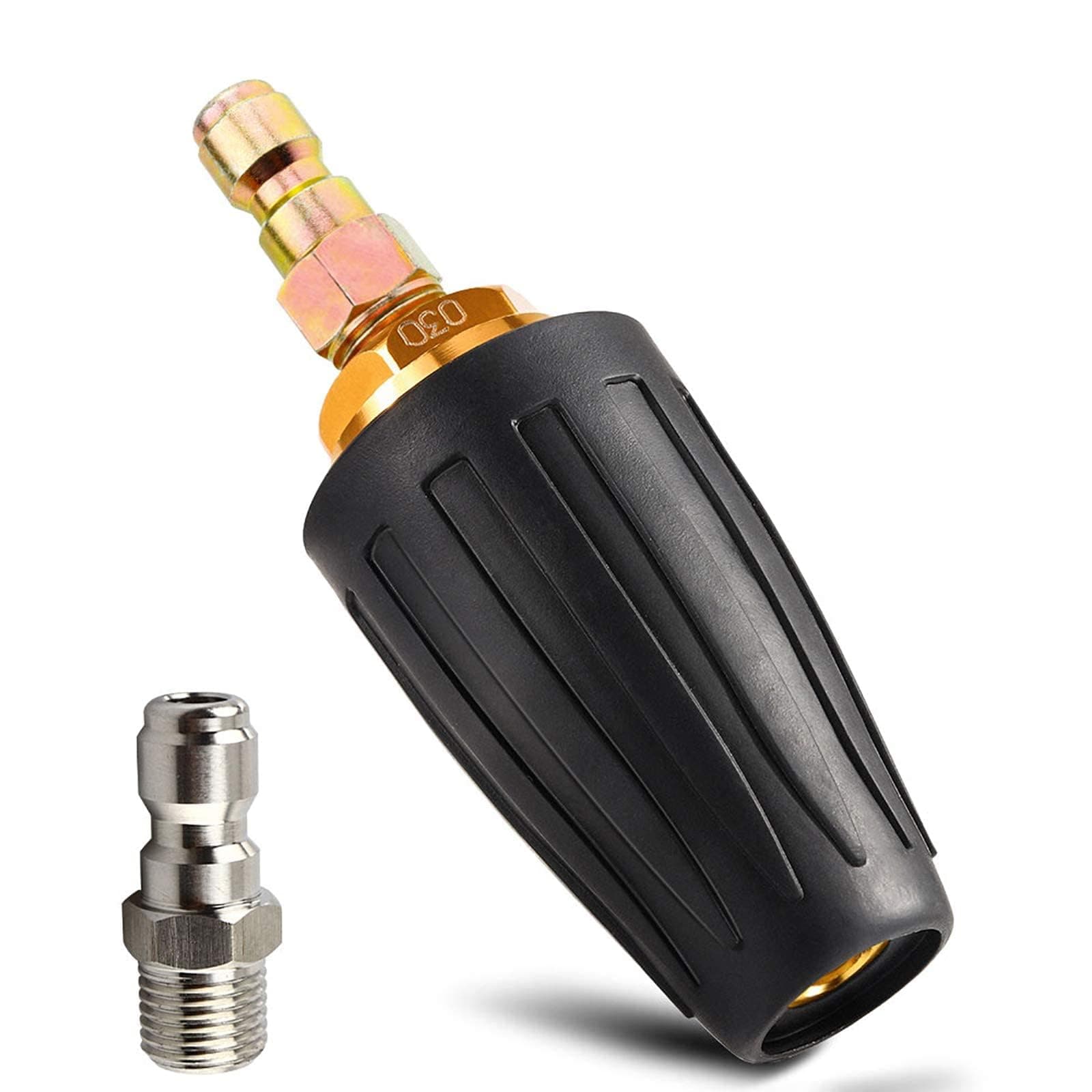 Pressure Washer Tips Turbo Nozzle Pressure Washer 3000 PSI Max Rotating Pressure Washer Nozzle with 2PCS 1/4'' Quick Connect for Cleaning Brick, Concrete, and Vinyl Surfaces