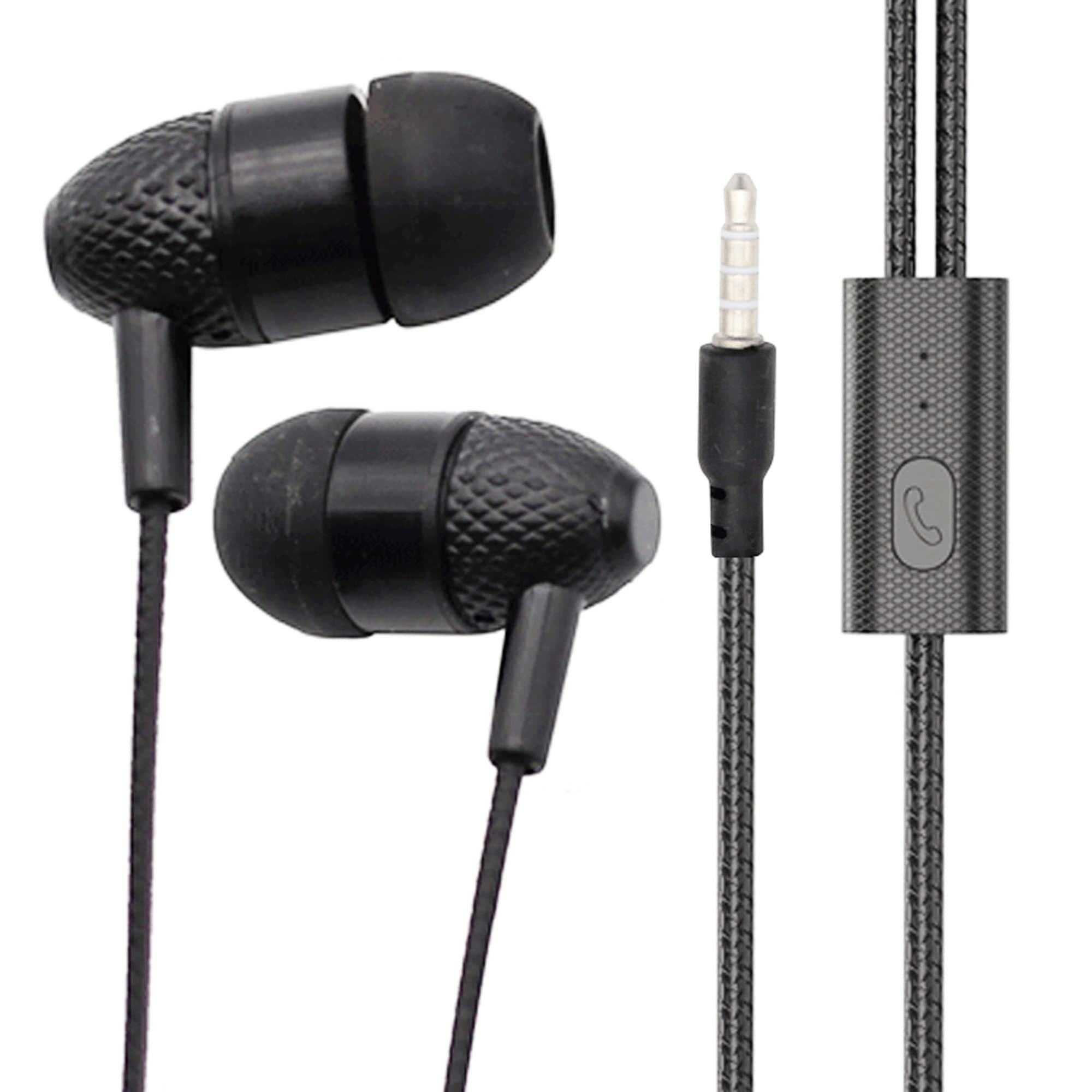 Earphone for Samsung S5260 Star II, S 5260 Universal Earphones Headset Music with 3.5mm Jack Hi-Fi Gaming Sound Music Wired Noise Cancelling Dynamic - HF110, Black/White, TK 2