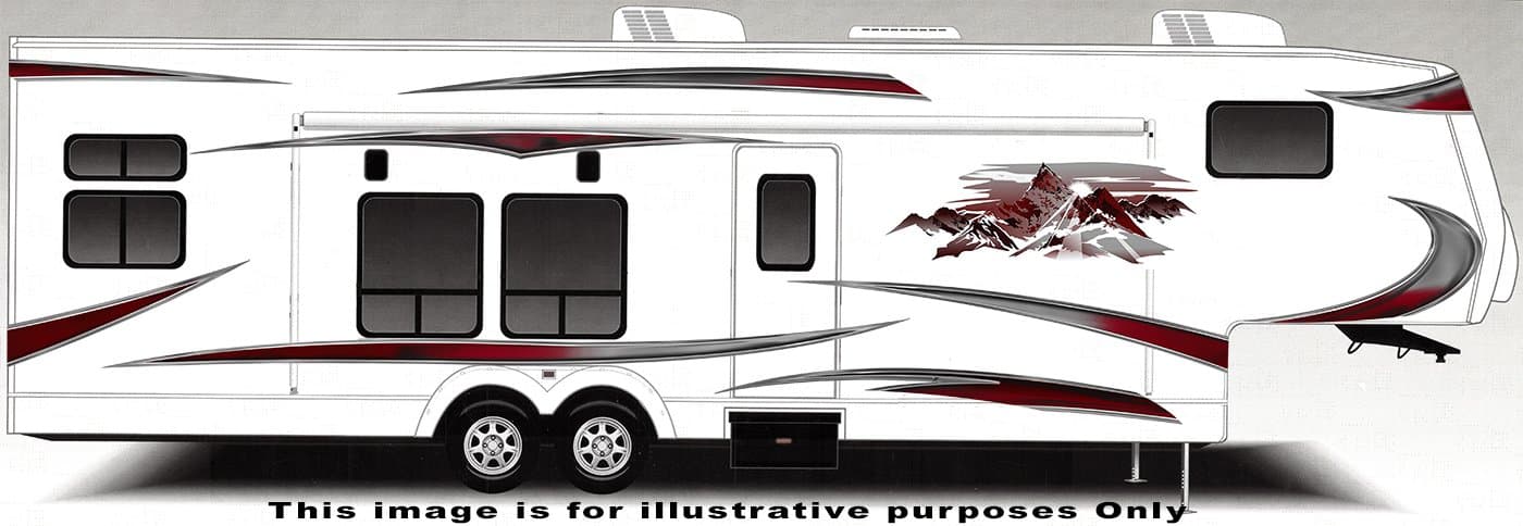 RV, Trailer, Camper, Large Vinyl Decals/Graphics -K-0008BUR