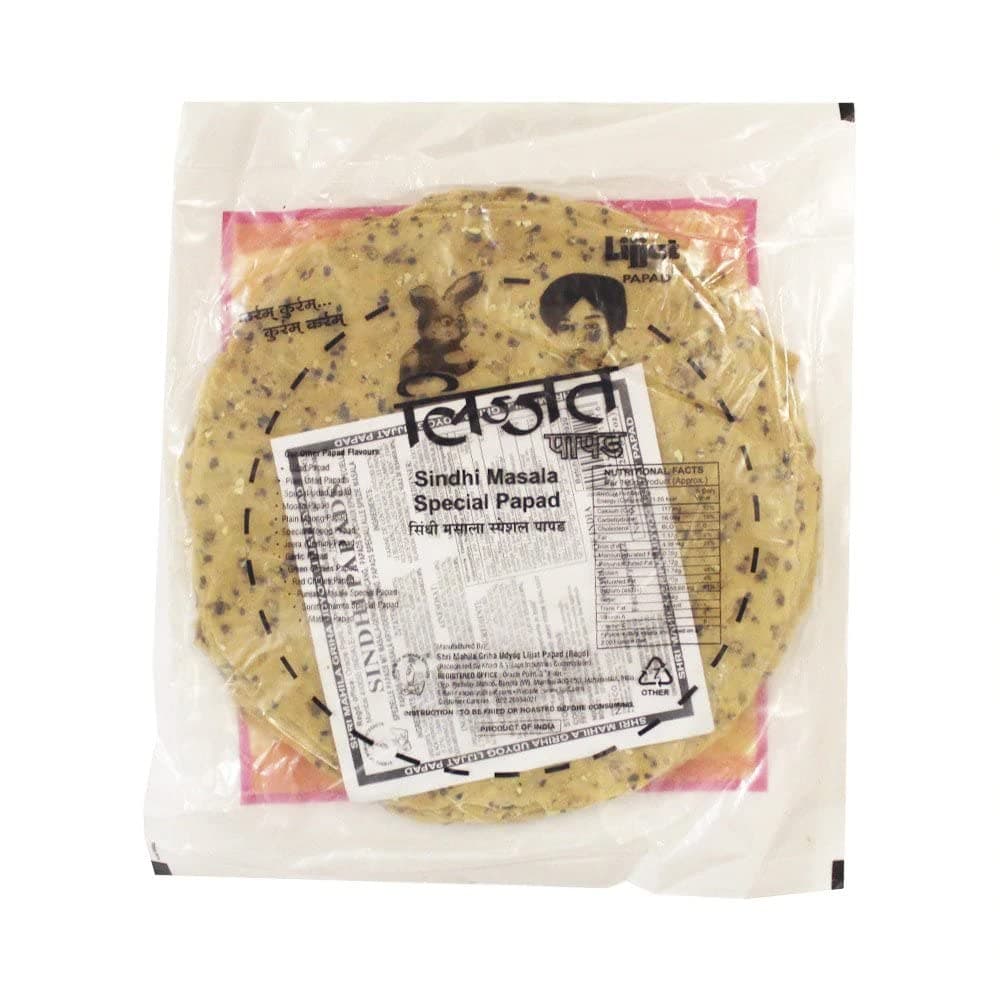 Lijjat Sindhi Masala Special Papad 200g (Pack of 3)