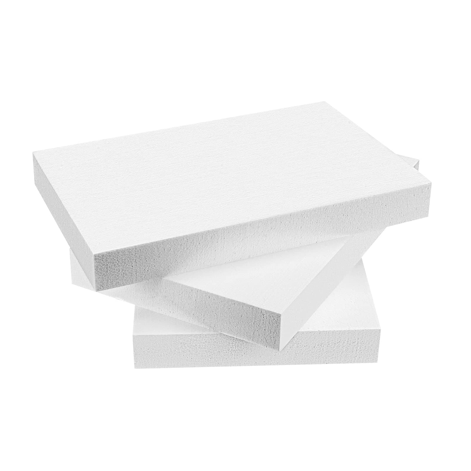 AMZQNART Craft Foam Blocks, 2 in Thick 17x11" EPS Polystyrene Rectangle Foam Blocks Packs of 3 Pcs for Art Sculpting, Sculpture, Modeling, School and Home DIY.