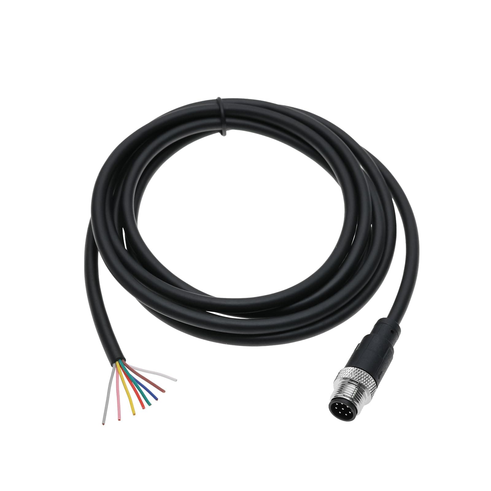 ECSiNG 8 Pin M12 Sensor Connector Straight Aviation Cable Male to Male Aviation Socket Waterproof Electrical Cable for Industrial Automation Control
