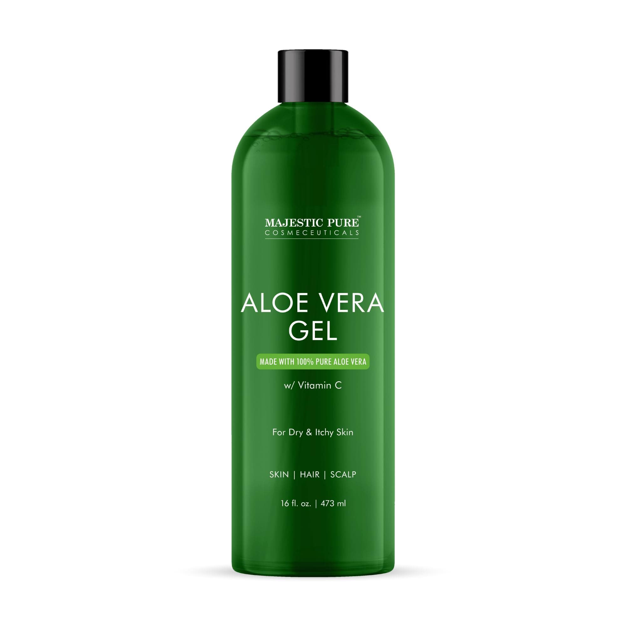 Majestic PureAloe Vera Gel, From Organic Cold Pressed Aloe Vera, 100% Natural, 470ml