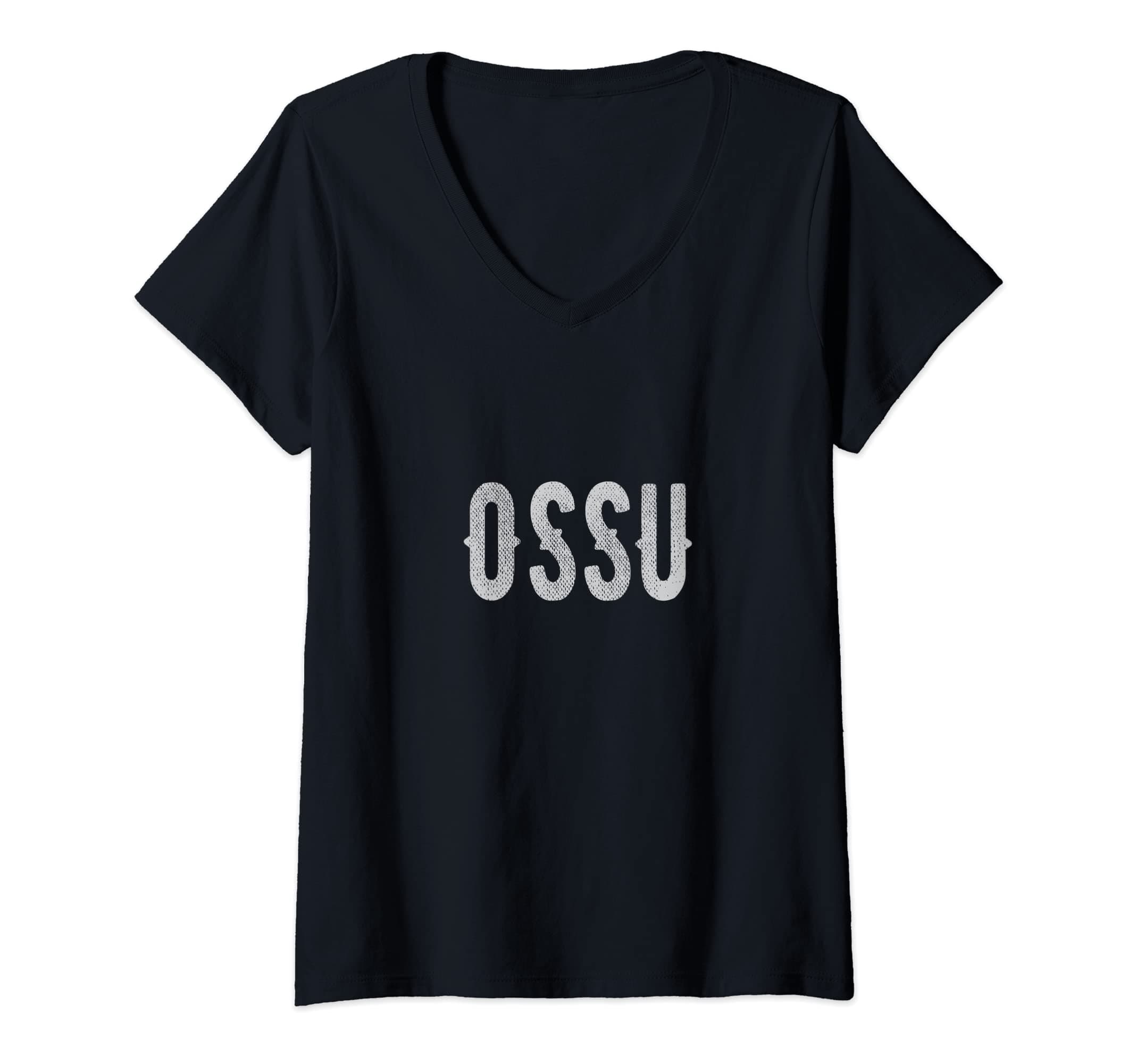Womens OSSU, Karate Greeting V-Neck T-Shirt