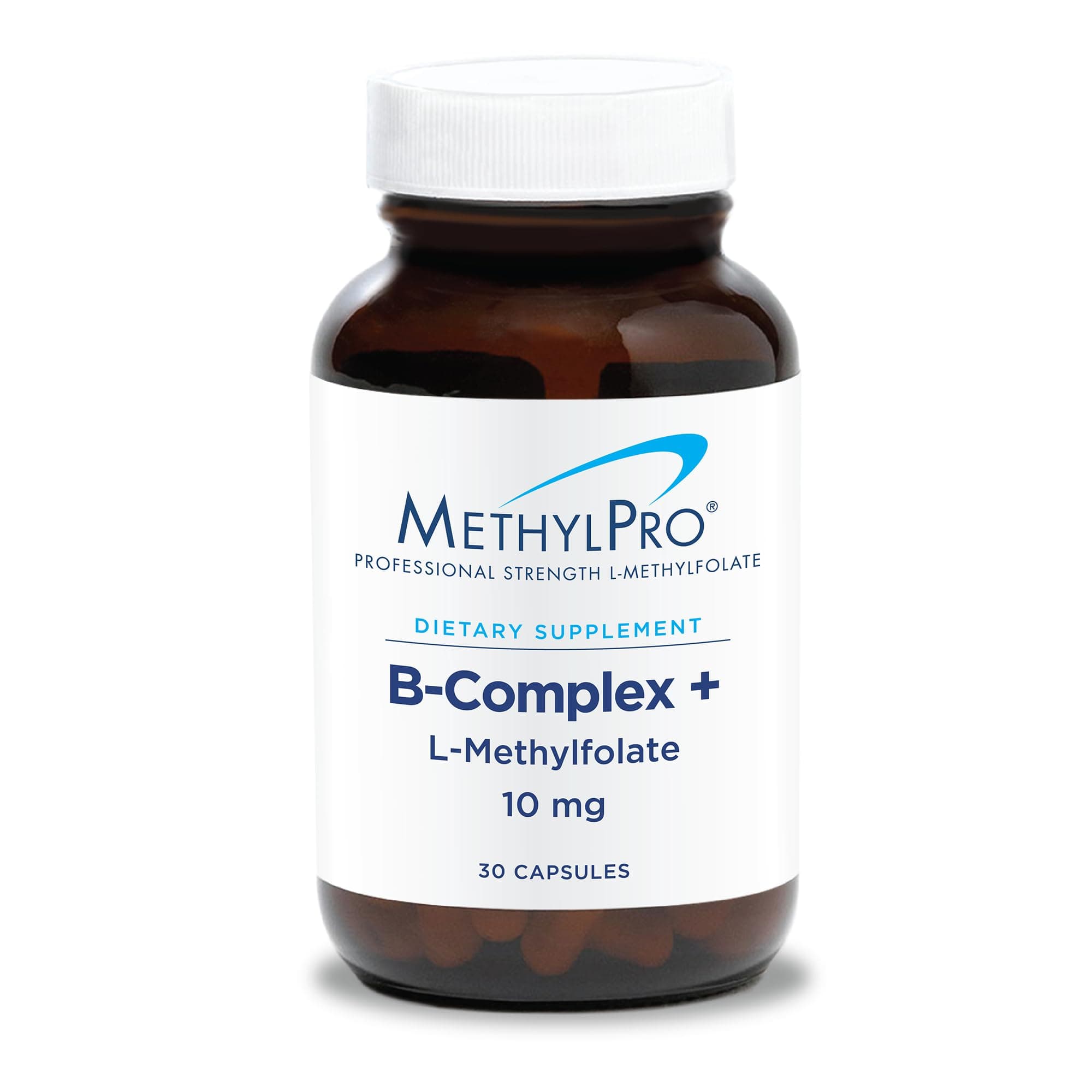 MethylPro B Complex + L-Methylfolate 10 mg - Bioavailable Methylated Vitamin Blend - Supports Energy and Stress - Vegetarian & Hypoallergenic - 30 Servings - 30 Capsules