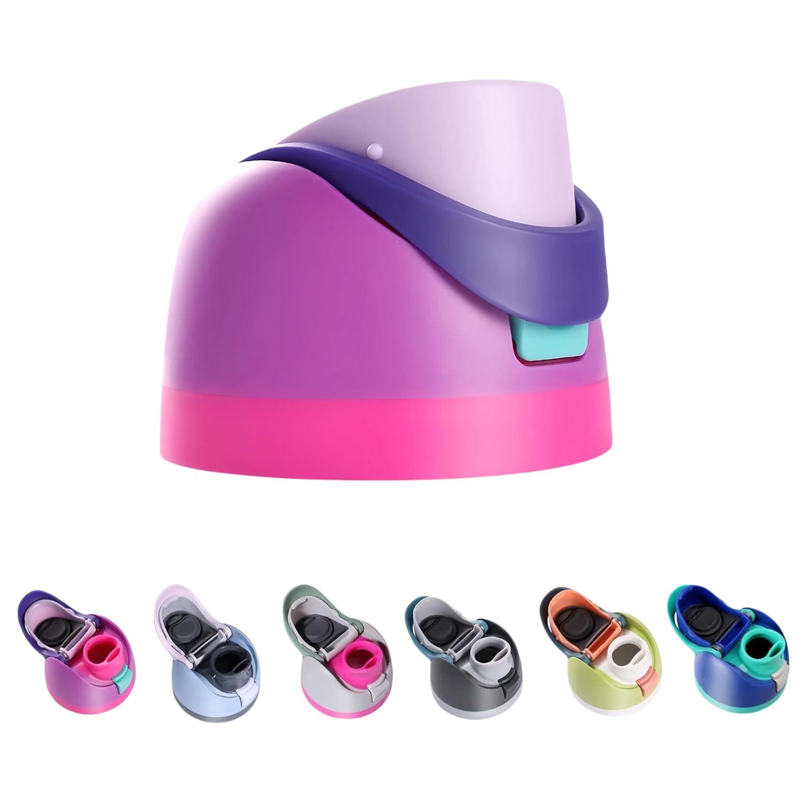 Replacement Lid for Owala Freesip, One Button Top Replacement, Leakproof BPA-Free Freesip Lid Sport Water Bottle Cap Replacement Compatible with Purple Owala 24oz 32oz 40oz 16oz (Purple)