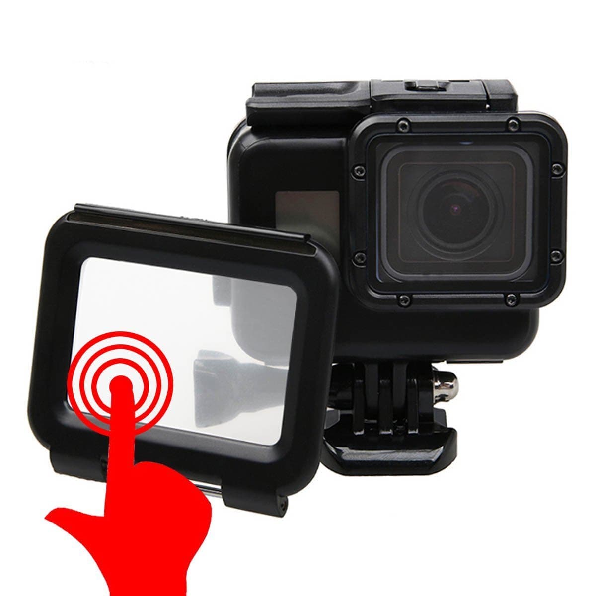 Outtek Waterproof Case for Gopro, Shoot Portable 40M Underwater Waterproof Protective Housing Case Cover with Bracket for GoPro Hero 5 Hero 7 – Black