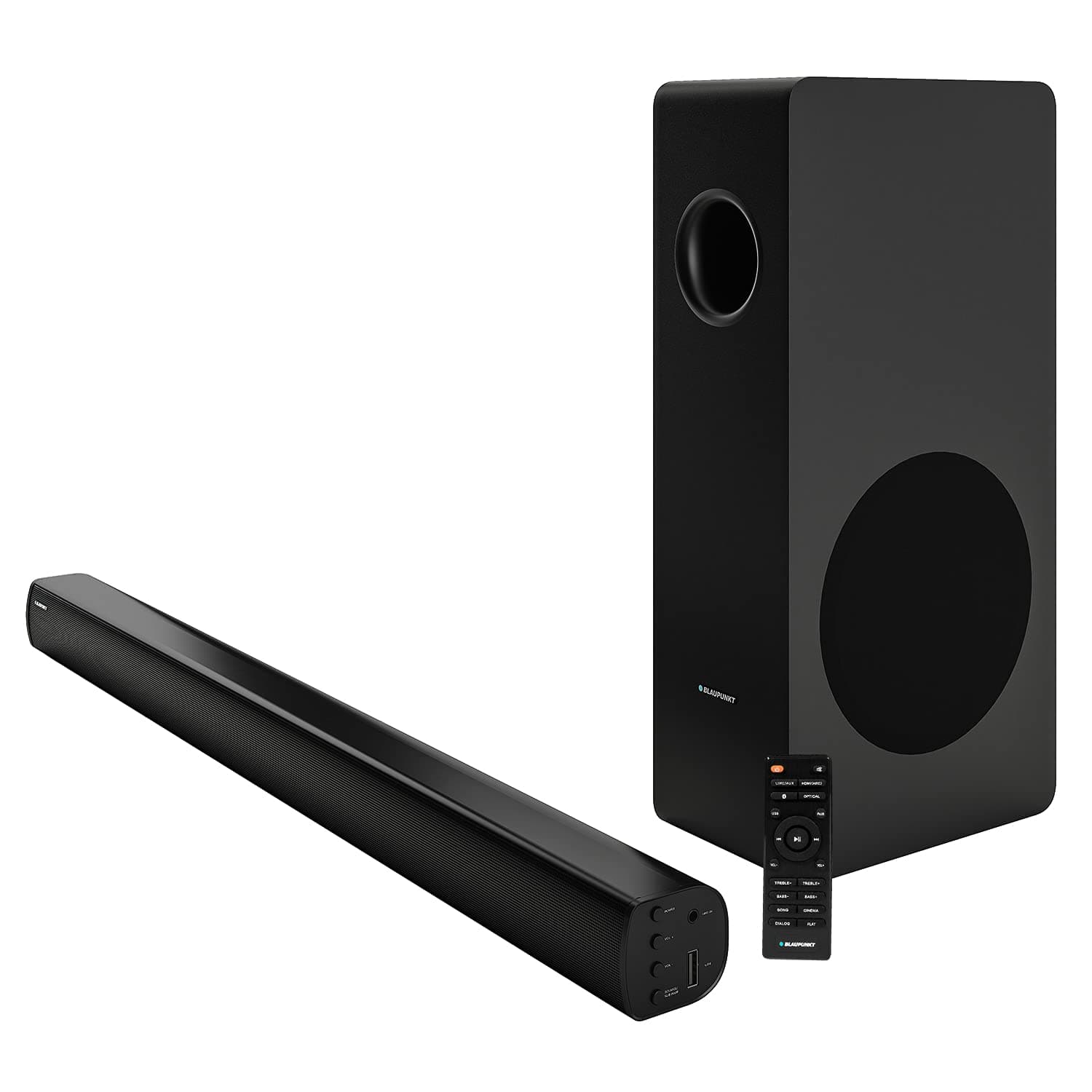 BLAUPUNKTGermany's SBW200 160 Watt 2.1 Soundbar with 8 Inch(20cm) Subwoofer, HDMI-ARC, AUX, Bluetooth and Remote Control