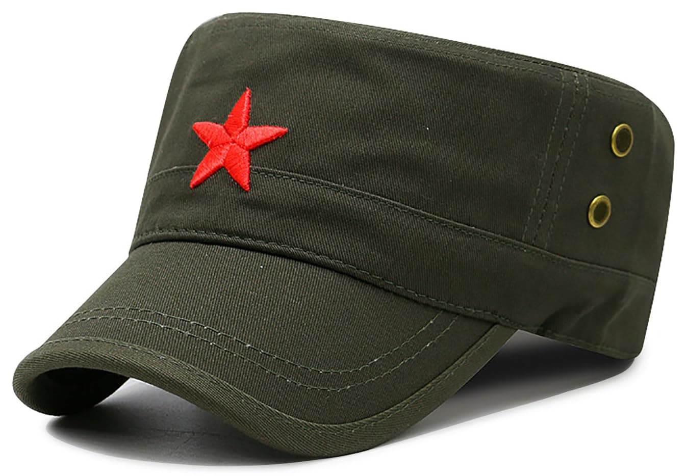 Vintage Fatigue Red Star Mao Army Military Hat