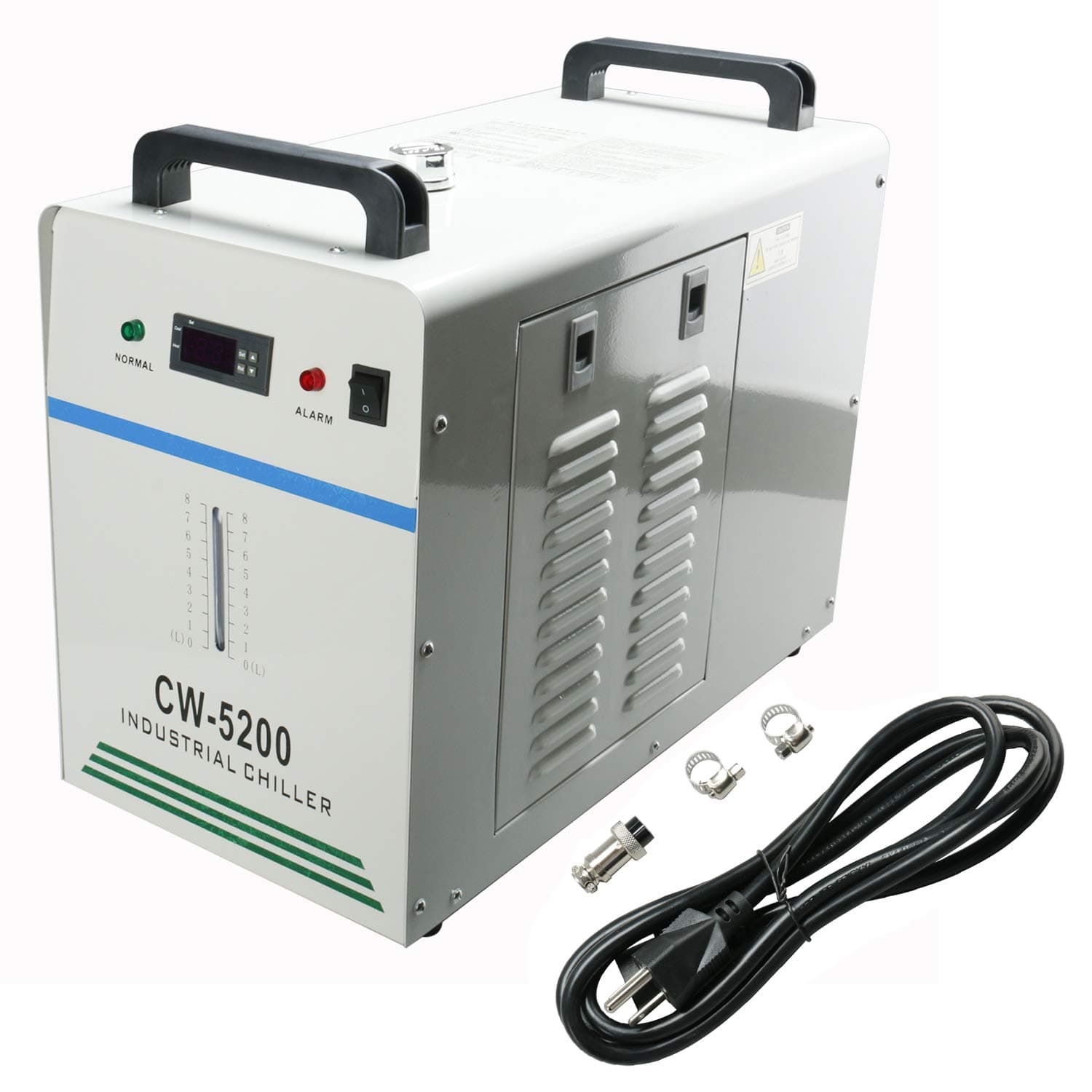 Homend Water Chiller 6L Capacity Industrial Water Chiller CW-5200DG Thermolysis Type Industrial Water Cooling Chiller for 130W /150W CO2 Laser Tube Cooler