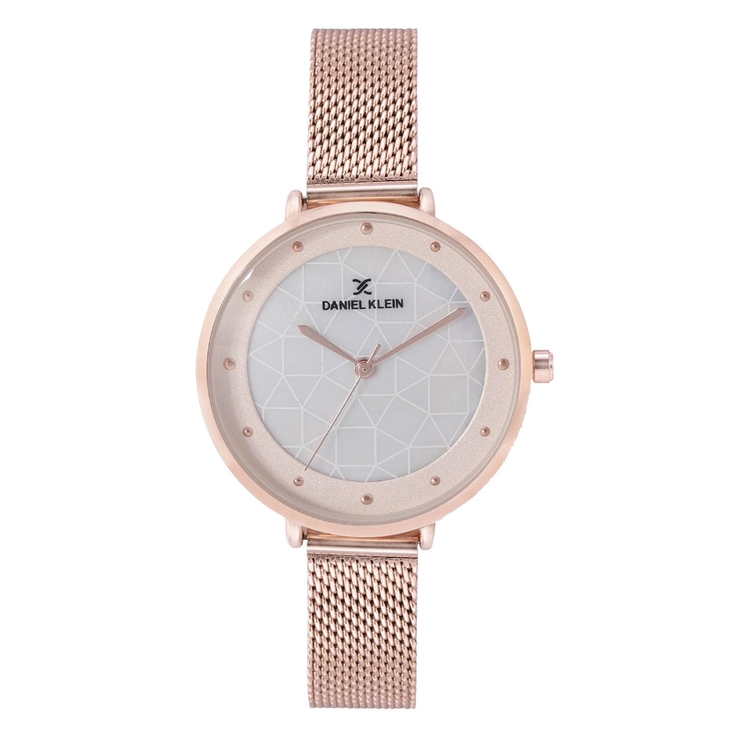 Analog Rose Gold Dial Women's Watch-DK11540-3