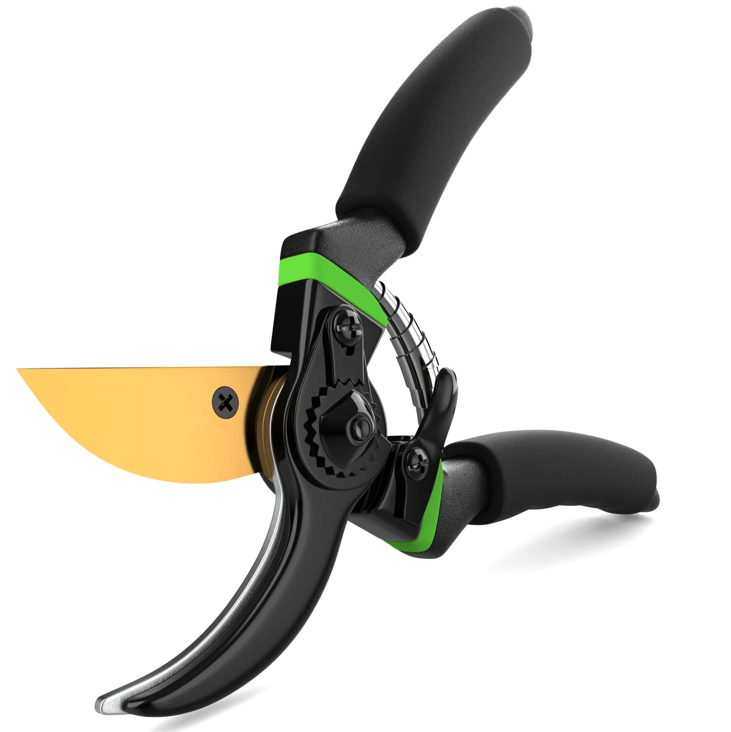 "8.5" Premium Titanium Garden Secateurs - Professional Bypass Pruning Shears for Plants, Hedges, and Flowers
