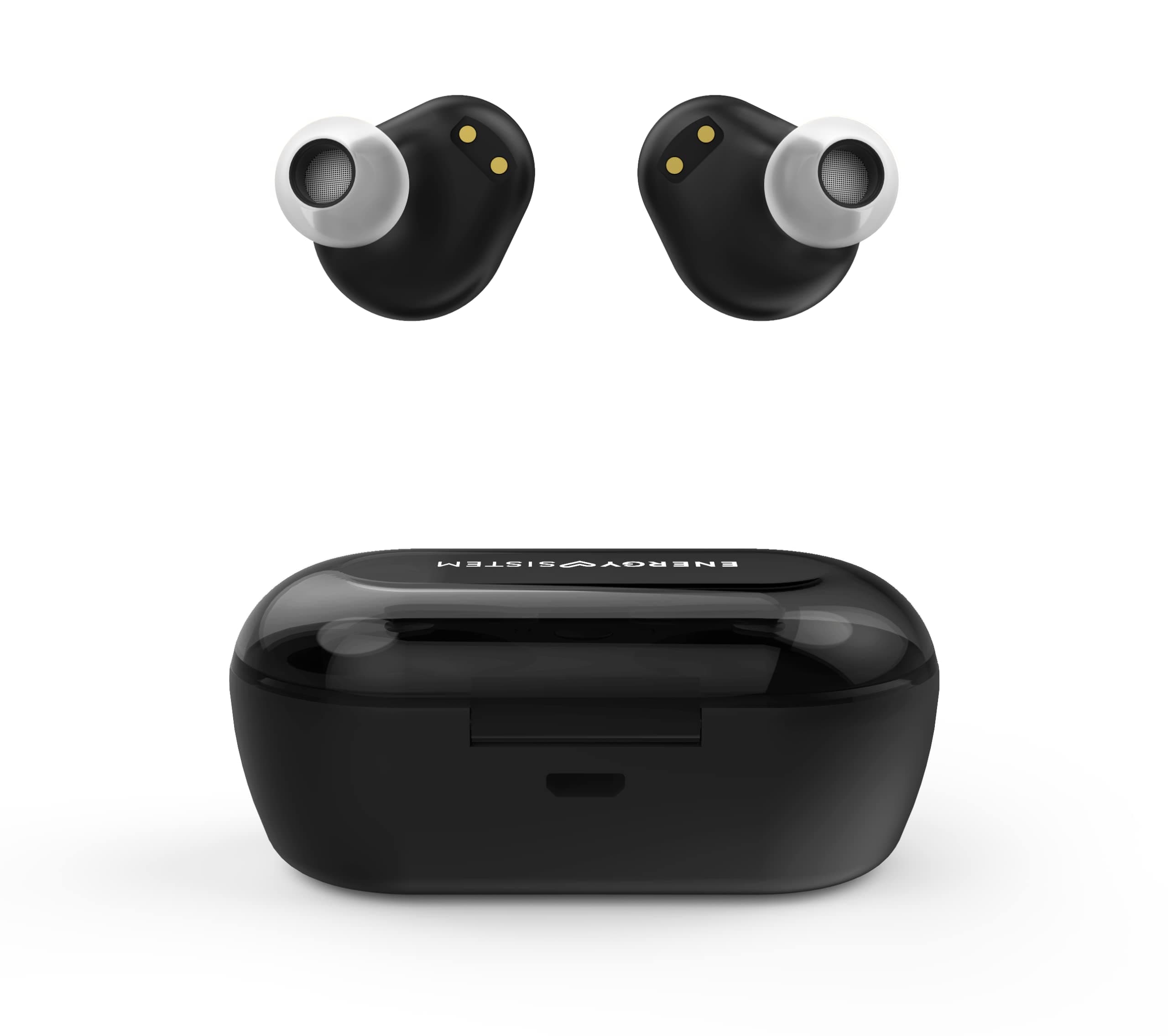 Energy SistemEarphones Urban 1 True Wireless Black (True Wireless Stereo Earbuds, BT 5.0, Open&Play, Charging Case, Total 15 Hours Playtime, One-Step Pairing, Built-in Mic)