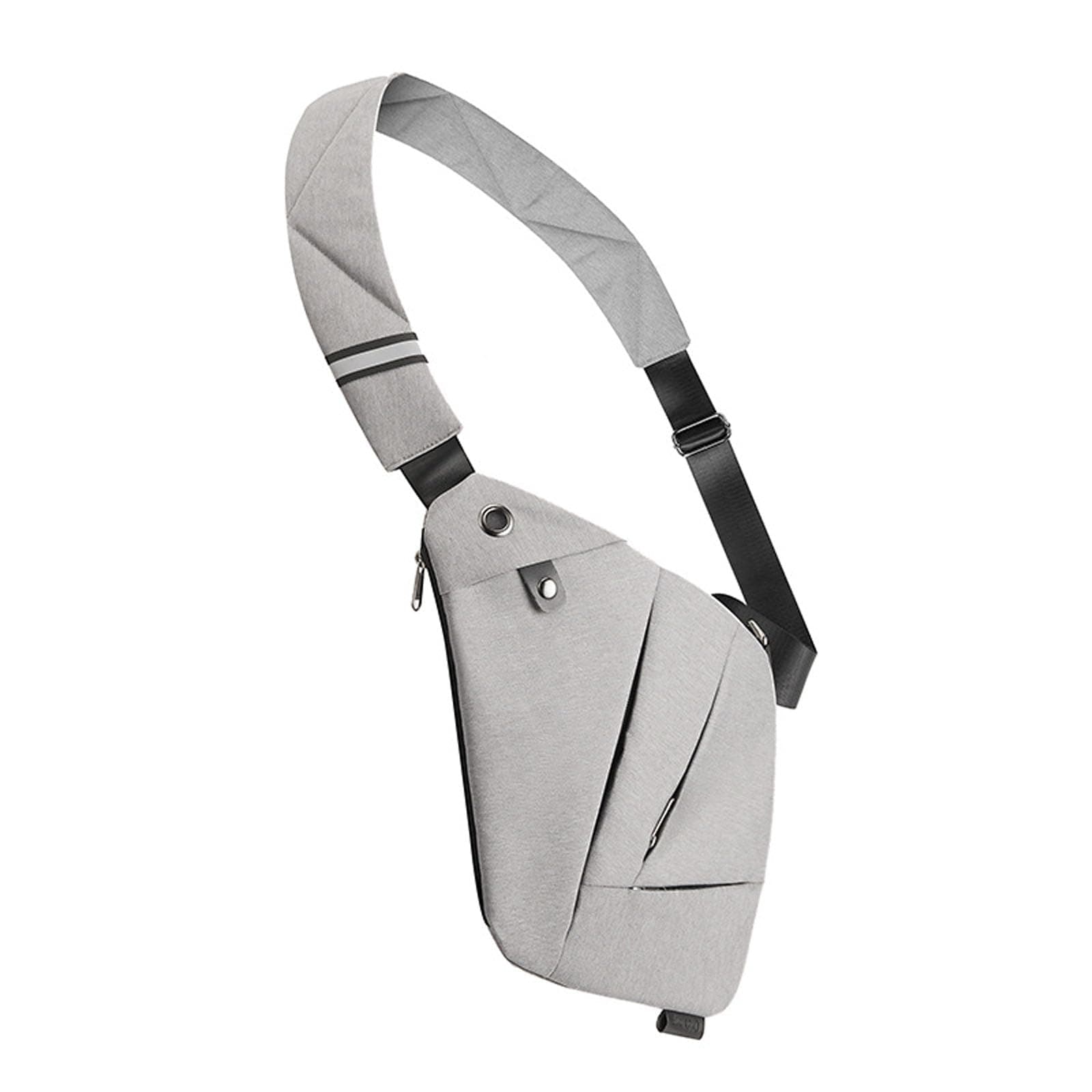 MINLUBAOLUOAnti Theft Crossbody Bag for Women and Men, Slim Sling Bag Cross Body Travel Bag,for Bicycle Hiking Jogging (Grey)