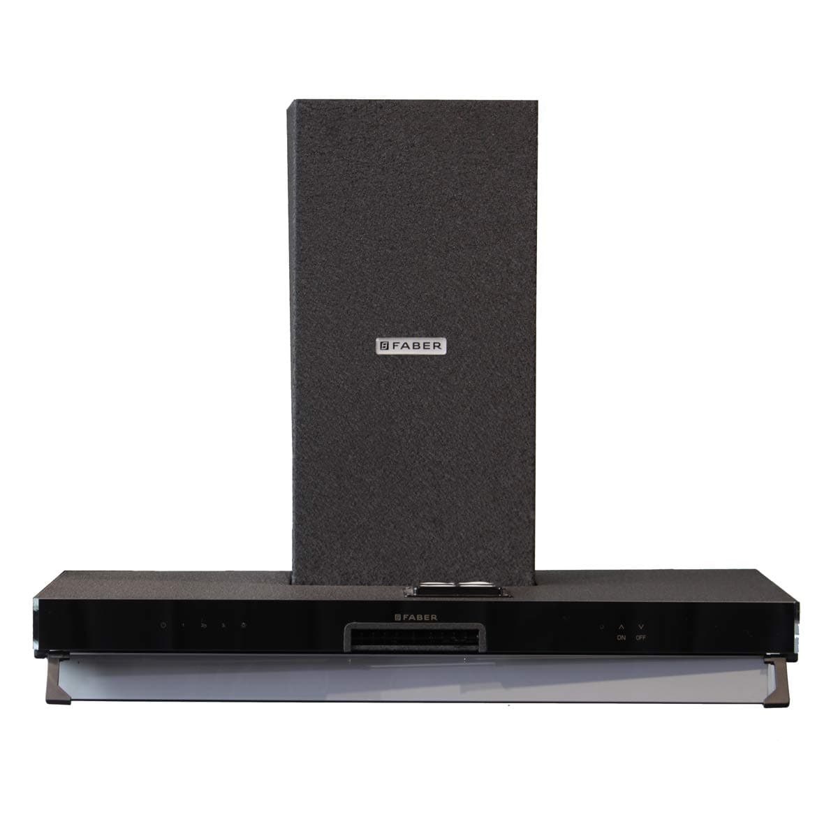 Faber 90 cm 1000 m³/hr Box-Type Kitchen Chimney (Hood 3-IN-1 Aerostation Sparkle TC BA LTW 90, 3 Baffle Filters, Touch Control, Black Alligator)