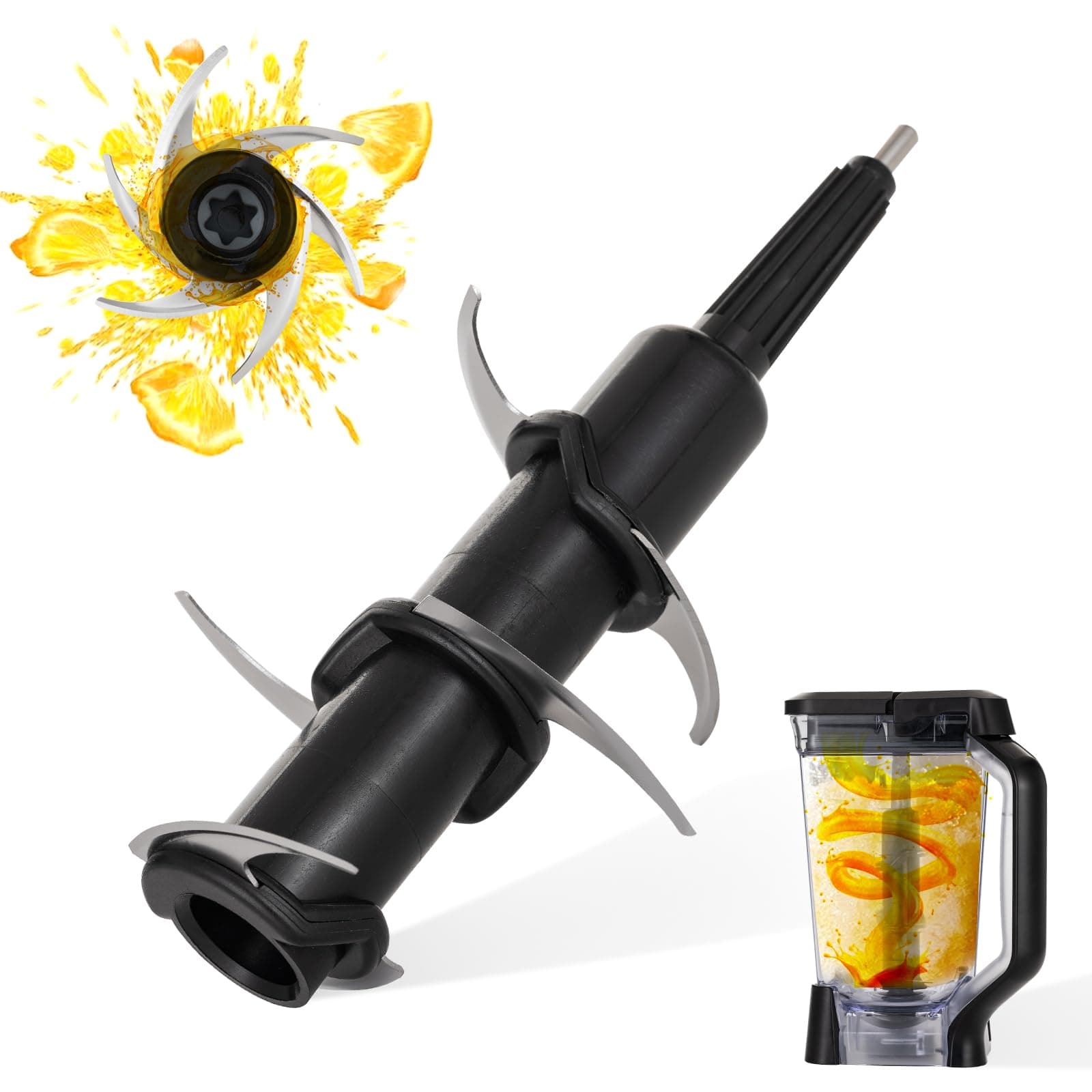 Blender 6 Pieces Replacement for Ninja Jug 70oz Blender Accessories Compatible with Kitchen System 1100W 1200W 1500W BL500C BL660C BL642 BL700C BL780 NJ600RC NJ602CO NC600CCO