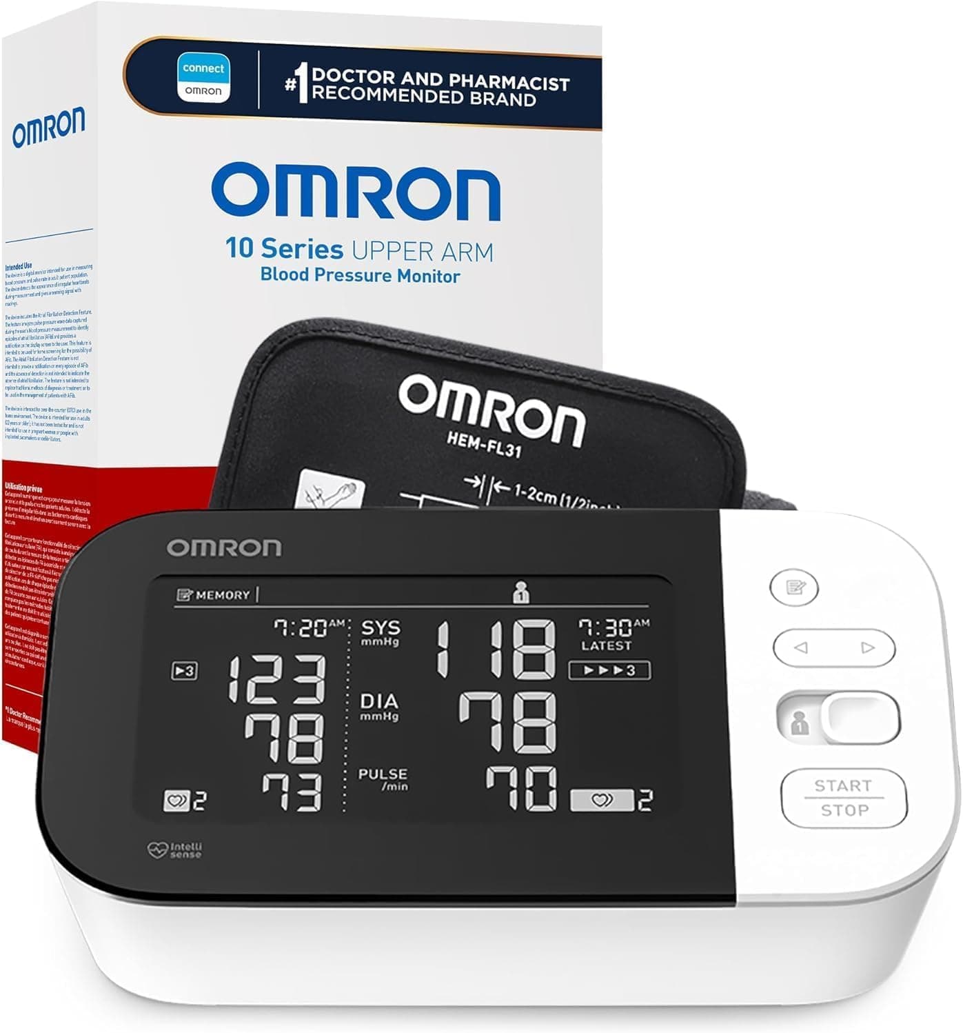 10 Series Blood Pressure Monitor for Home Use & Upper Arm Blood Pressure Cuff - #1 Doctor & Pharmacist Recommended Brand - Clinically Validated - Connect App