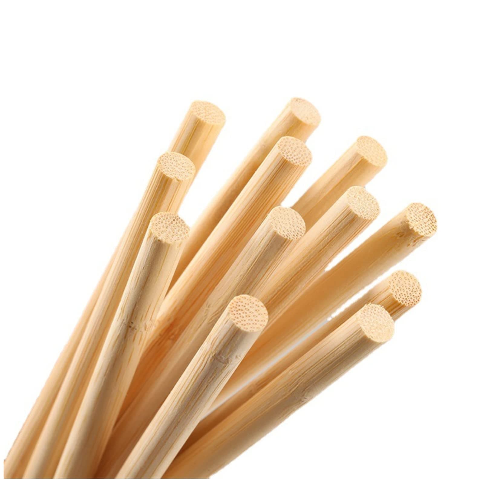 HOPELF 10PCS Dowel Rods - 1/2 x 12 Inch Bamboo Sticks - for Crafts, Hardwood Assortment, DIYers