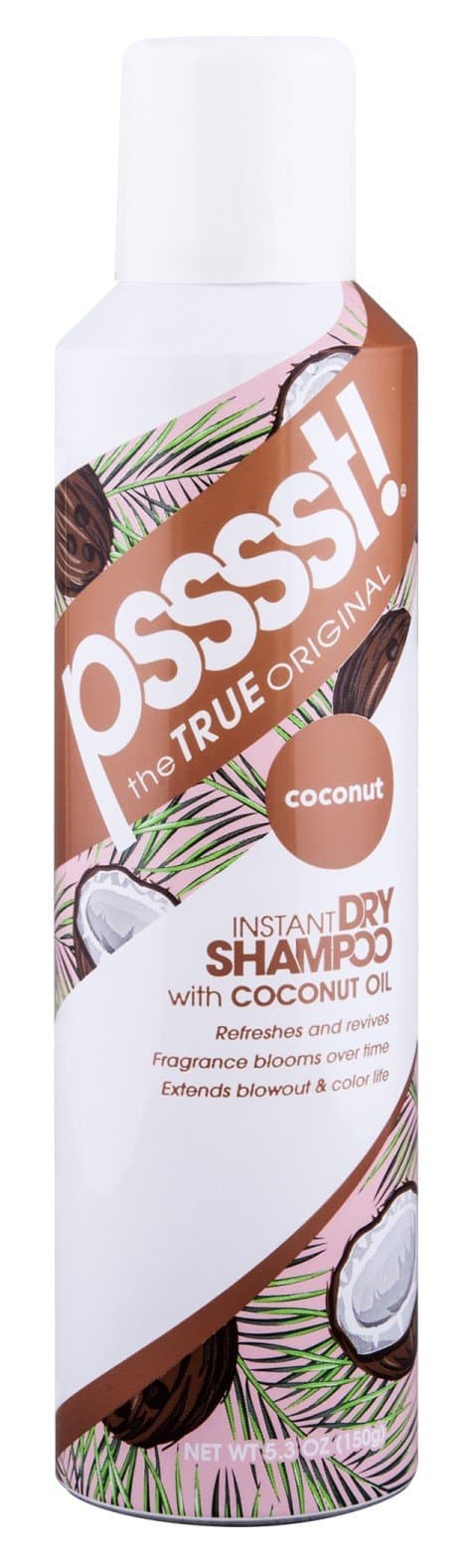 Psssst Instant Dry Hair Shampoo Spray With Coconut Oil By Psssst, 5.3 Oz, 5.3 Ounce