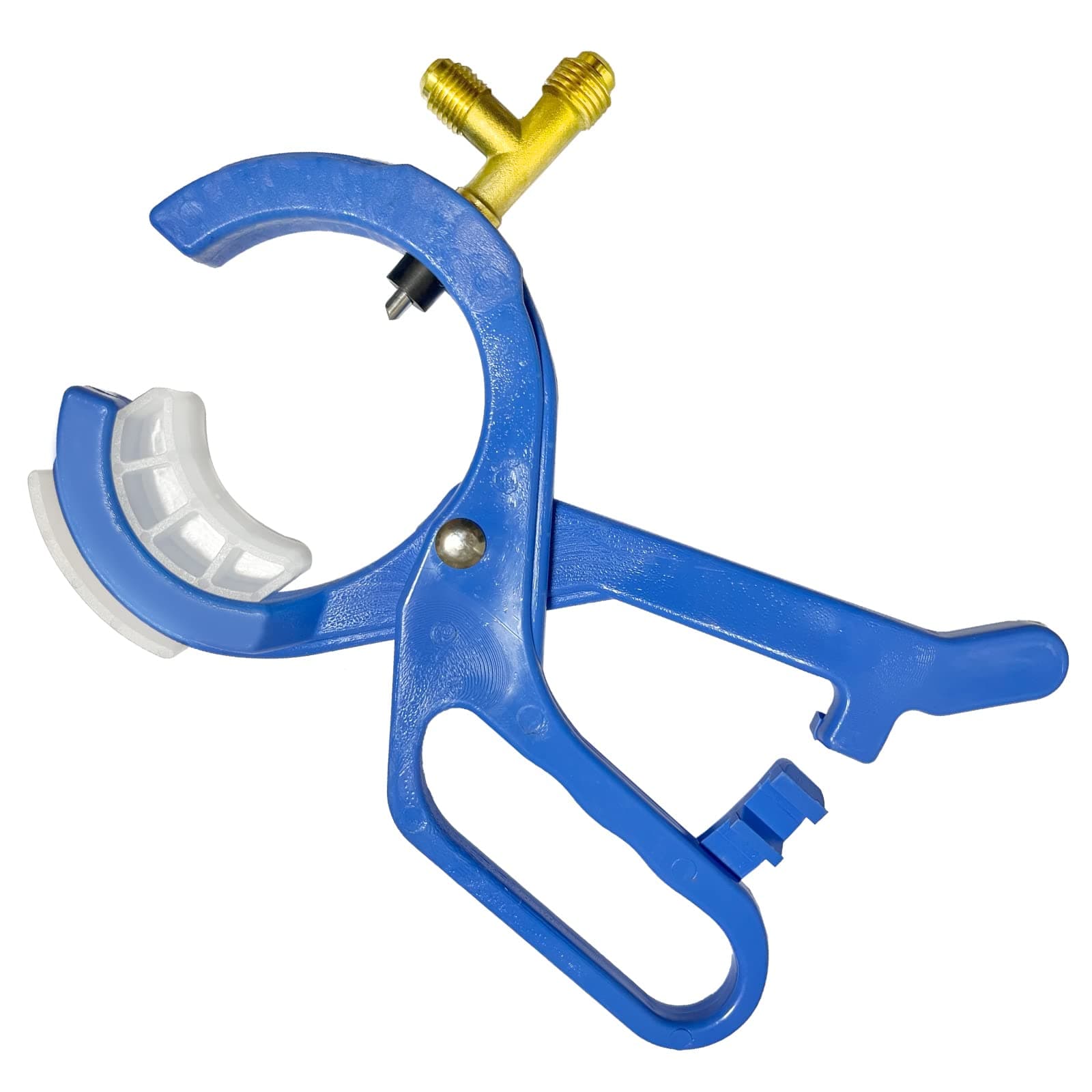 R134A R12 Side Can Tap, 3-in-1 Side Mount Can Tap Valve, 1/4'' SAE 1/2'' Thread R134a Refrigerant Dispenser Kit for Car AC Refrigerant Manifold System, (Blue)