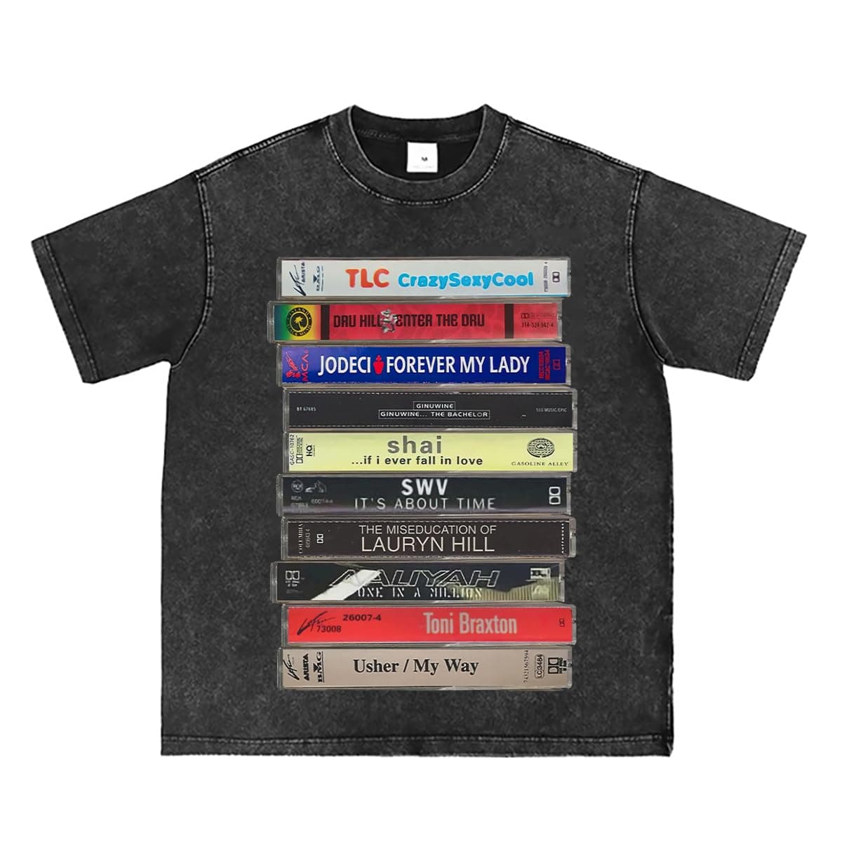 Vintage 90s R&B Cassette Tape T-Shirt Music Graphic Unisex Tee