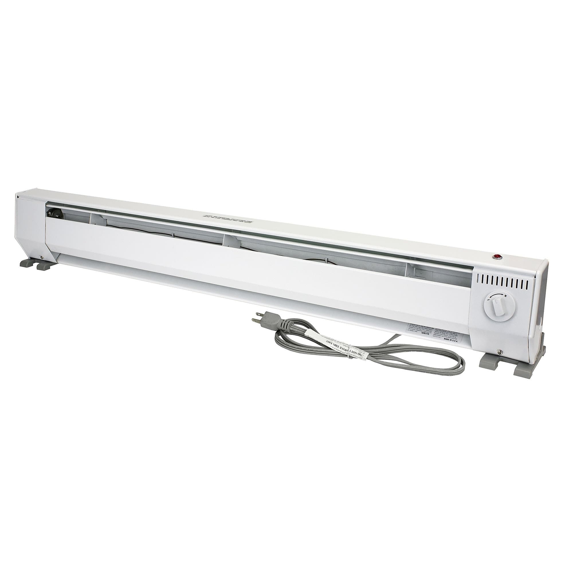 King KP1210 1000-Watt 120-Volt 4-Foot Portable Baseboard Heater, Bright White