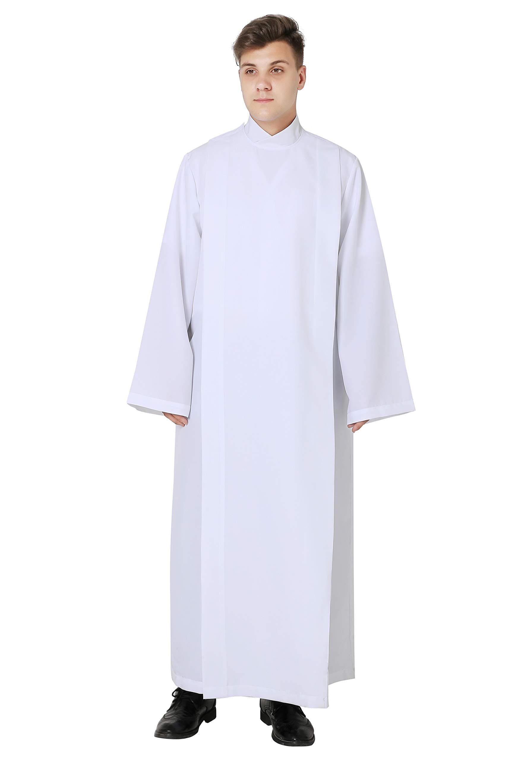 Front Wrap White Clergy ALB Church Worship ALB Garment