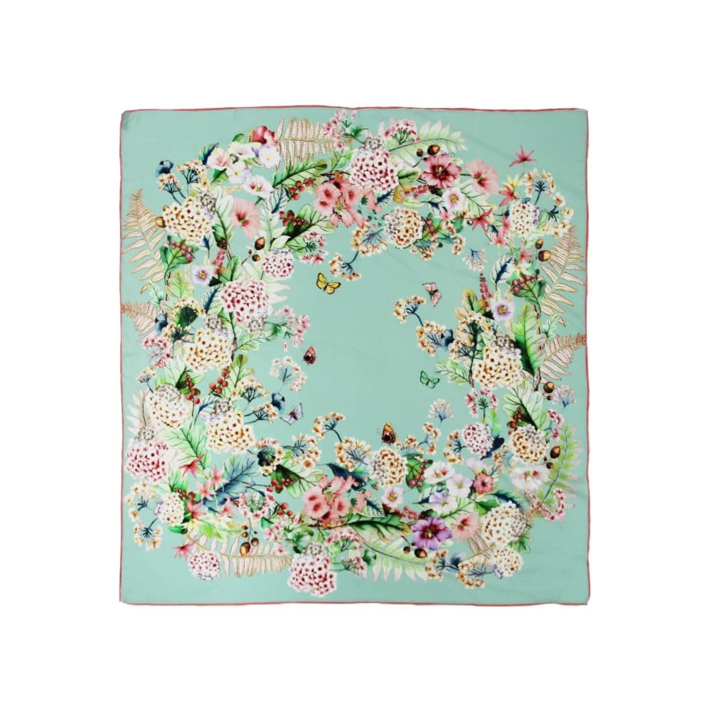 DANA XU 25”x25” Rose Fiber Silk Scarf for Women Plant Fiber Eco-Friendly Breathable Naturally Scented Renewable Recycled