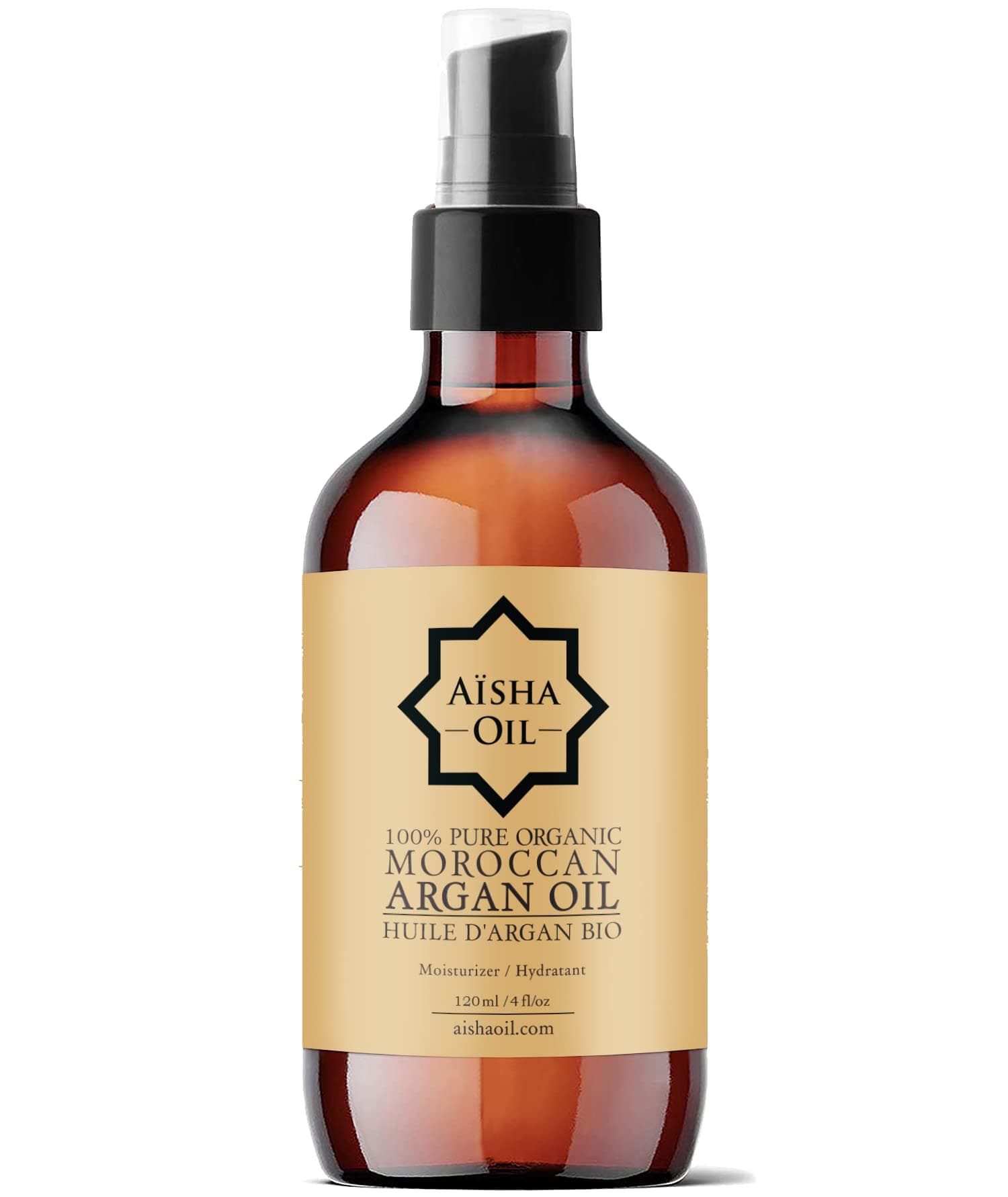 Pure Organic Argan Oil | Natural Cold-Pressed Moroccan Argan Oil For Hair, Skin & Nails | Anti-Aging Moisturizer | Nourishing Lip Conditioner With Vitamins E, A & Omega-6 Fatty Acids | 120ml/4 fl.oz