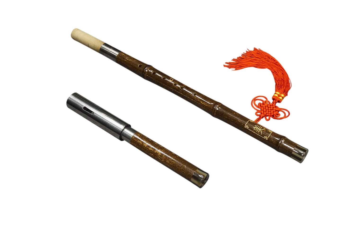 Bamboo Bawu Flute Ba Wu Pipe Woodwind Detachable #102 + Case + How to Play Guide