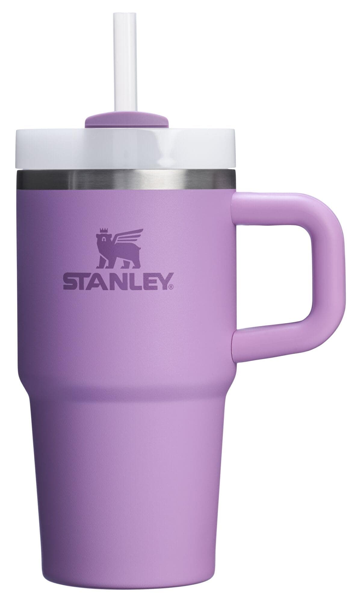 Stanley Quencher H2.0 Tumbler with Handle and Straw 20 oz | Flowstate 3-Position Lid | Cup Holder Compatible for Travel | Insulated Stainless Steel Cup | BPA-Free | Lilac