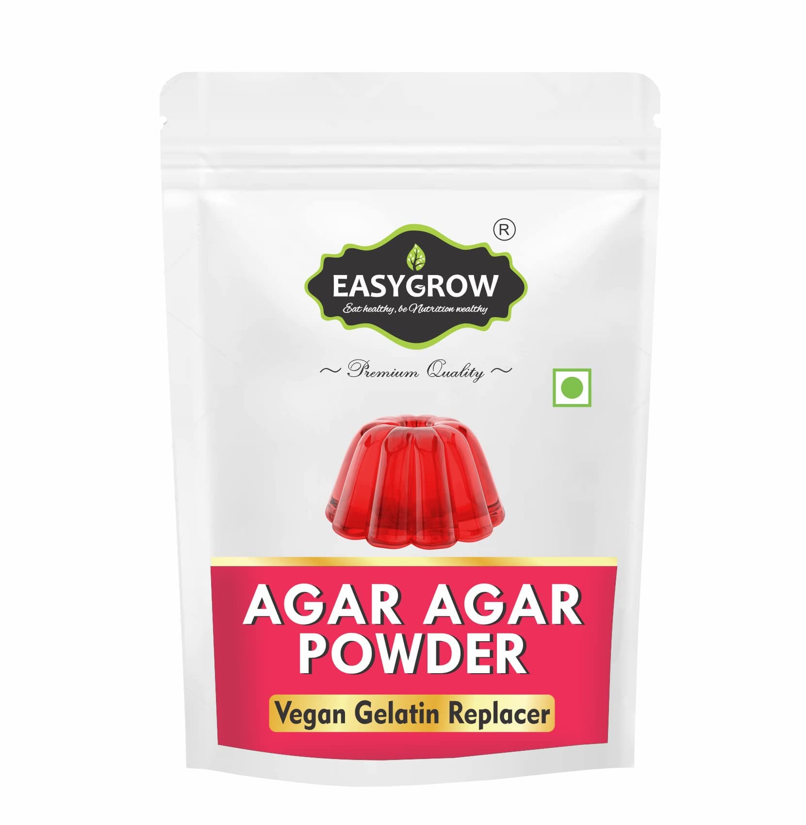 Easygrow Agar Agar Powder 10 gm | China Grass Powder | Perfect for Desserts, Cakes, Puddings & Jelly | Vegetarian Gelatin Alternative, Plant-Based