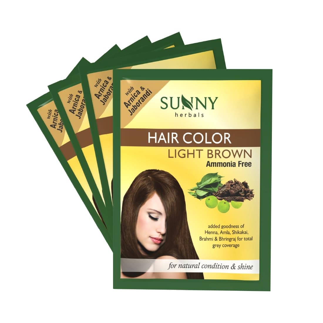 Sunny Hair Color With Unique Blend of Henna, Amla, Shikakai & Bhringraj Herbs...