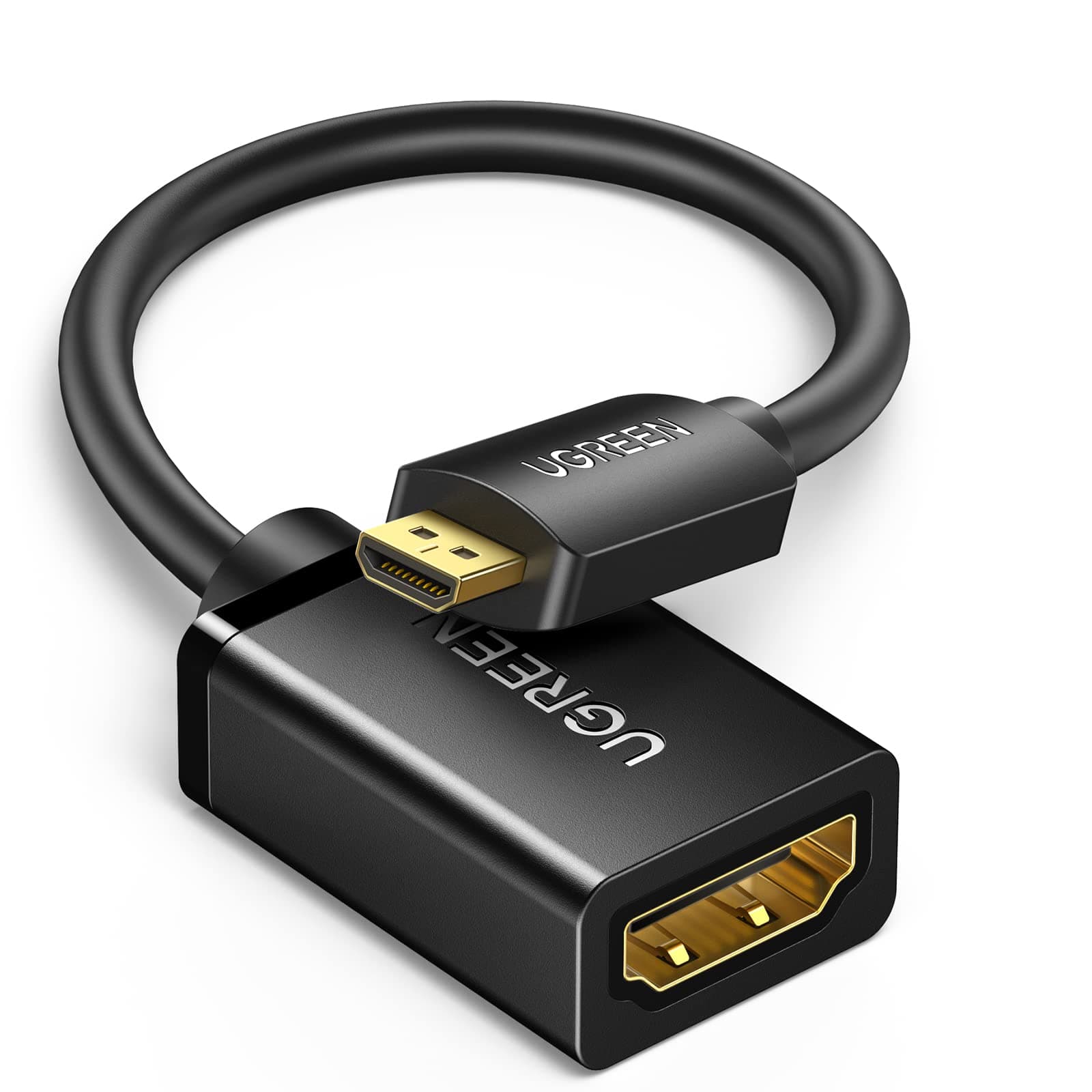 Micro HDMI to HDMI Adapter 4K@60Hz 1440P@144Hz Bi-directional Type D Female Cable UHD HDR ARC HDCP 2.2 Compatible with Raspberry Pi 5 400 Hero 7 6 5 DSLR Camera Laptop TV Portable Monitor(20cm)