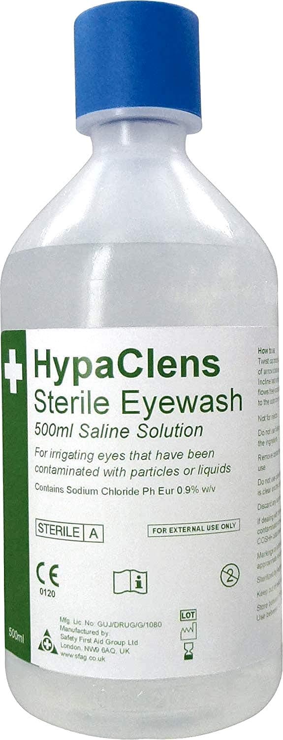 Safety First Aid Group HypaClens Emergency Sterile Eye Wash Bottle (500ml)