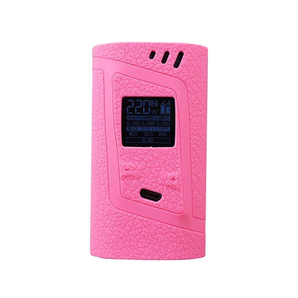 DSC-Mart Protective Case for Smok Alien 220W, Texture Silicone Skin Cover Sleeve Wrap Gel Fits SMOK Alien 220 Watt Kit Box Mod (Pink)