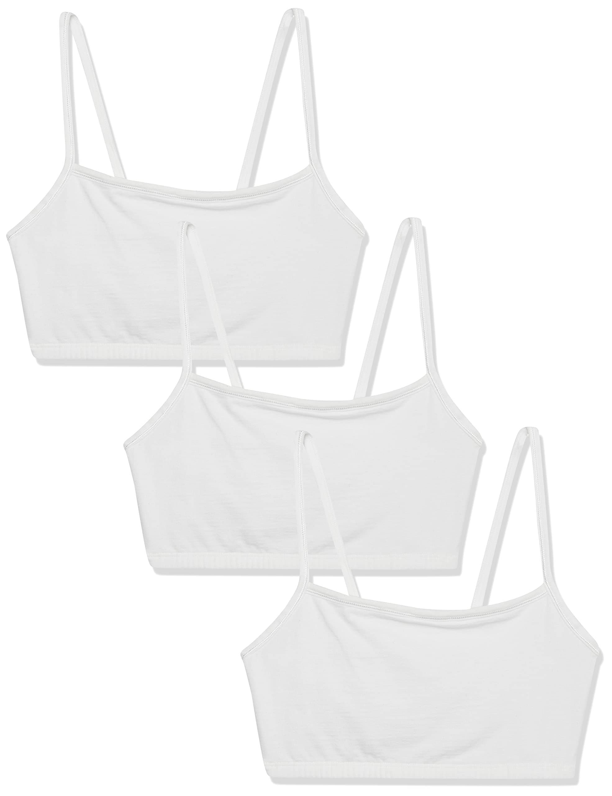 womens Strappy Sports Bra 3 Pack Spaghetti Strap Cotton Pullover Sports Bra (pack of 3)