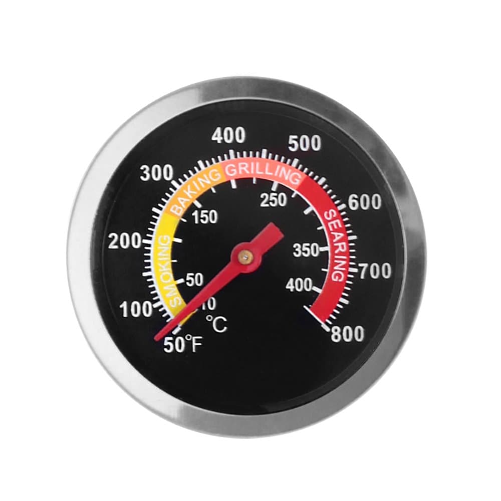 GasSaf 2 3/8" Stainless Steel BBQ Barbecue Charcoal Grill Smoker Temperature Gauge Pit Thermometer